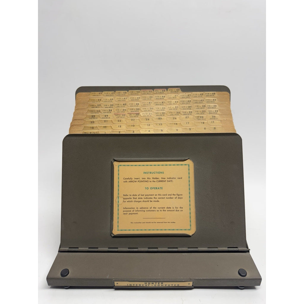 VINTAGE RARE 1966 Hunter Interest Computer to Calculate Interest or Charges