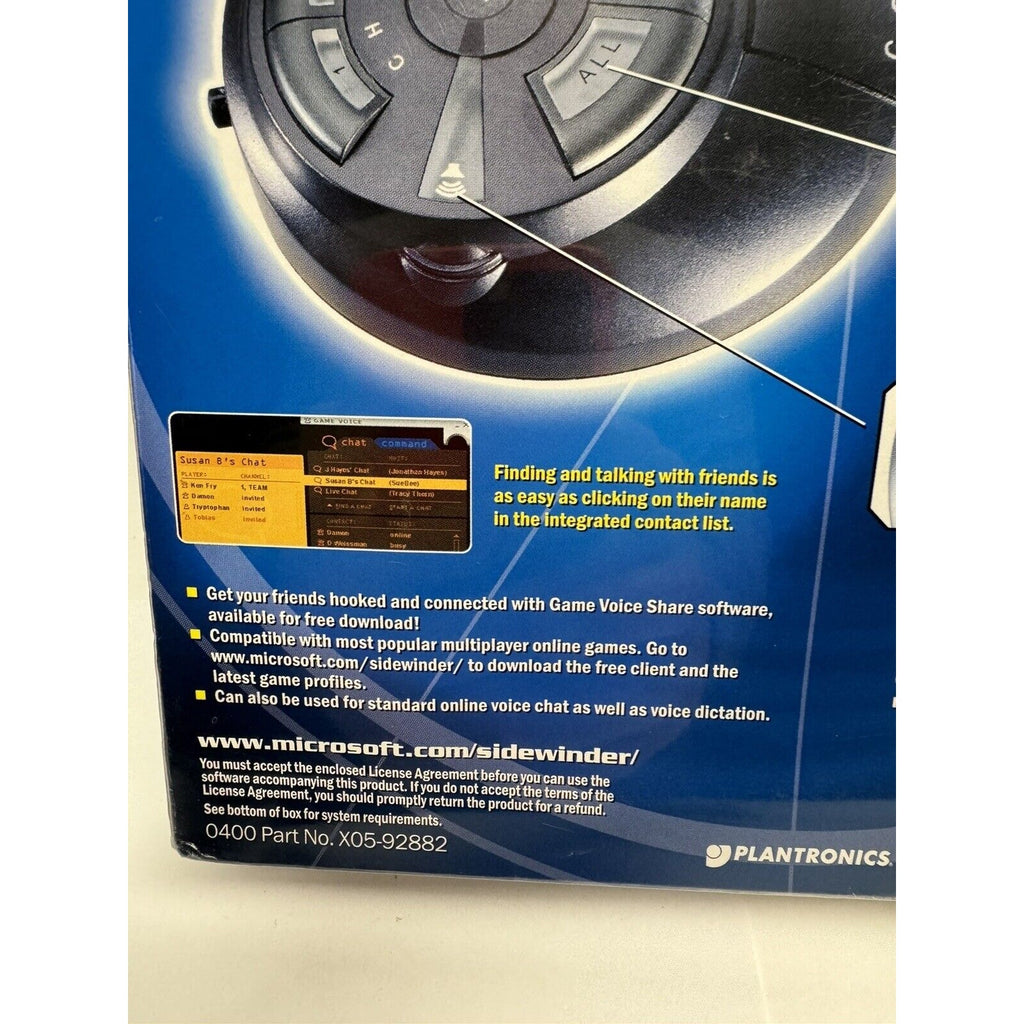 Vintage FACTORY SEALED Microsoft Sidewinder Game Voice Headset PC