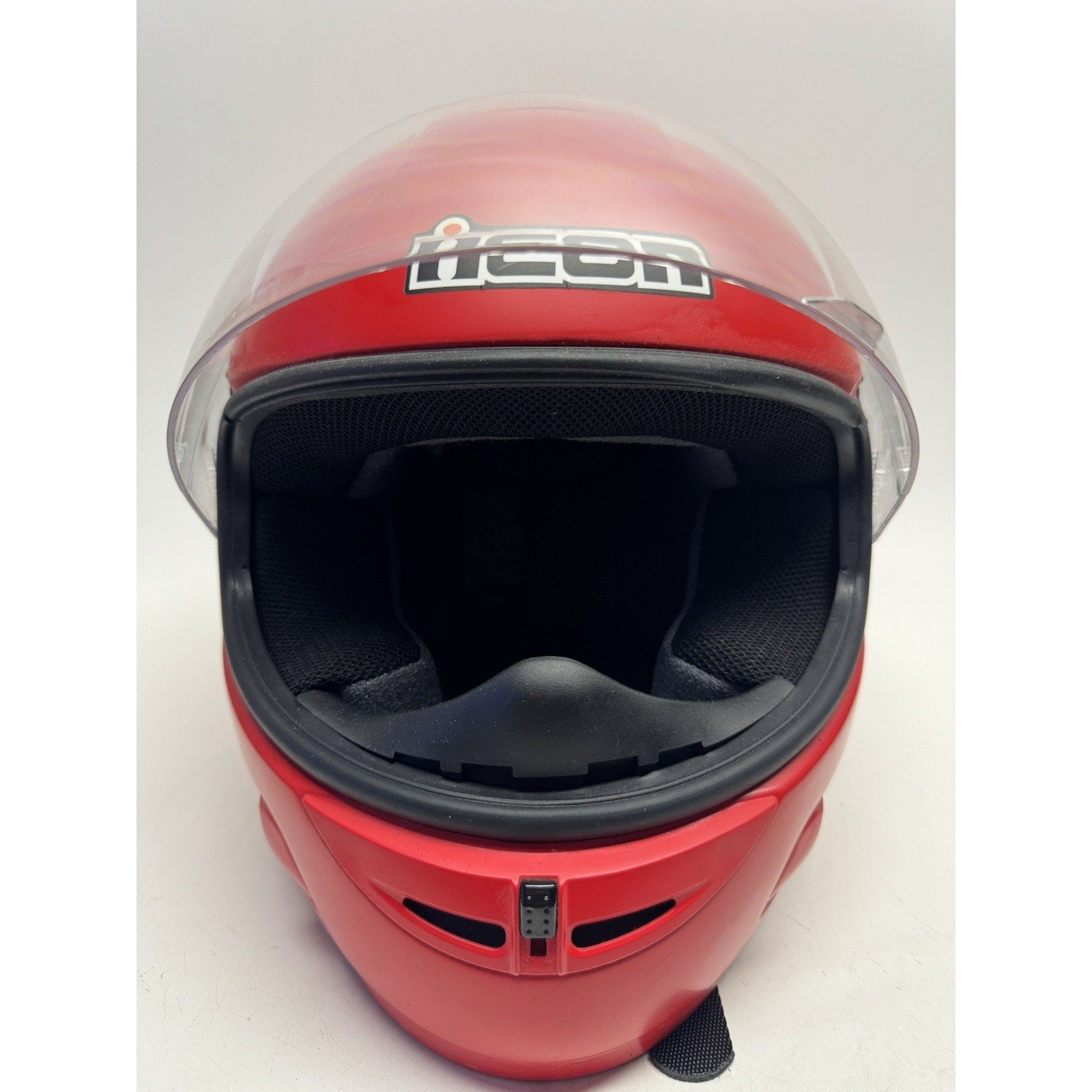 Vintage Icon 1c-01 Motorcycle Helmet Red with Screen Small Made in Korea