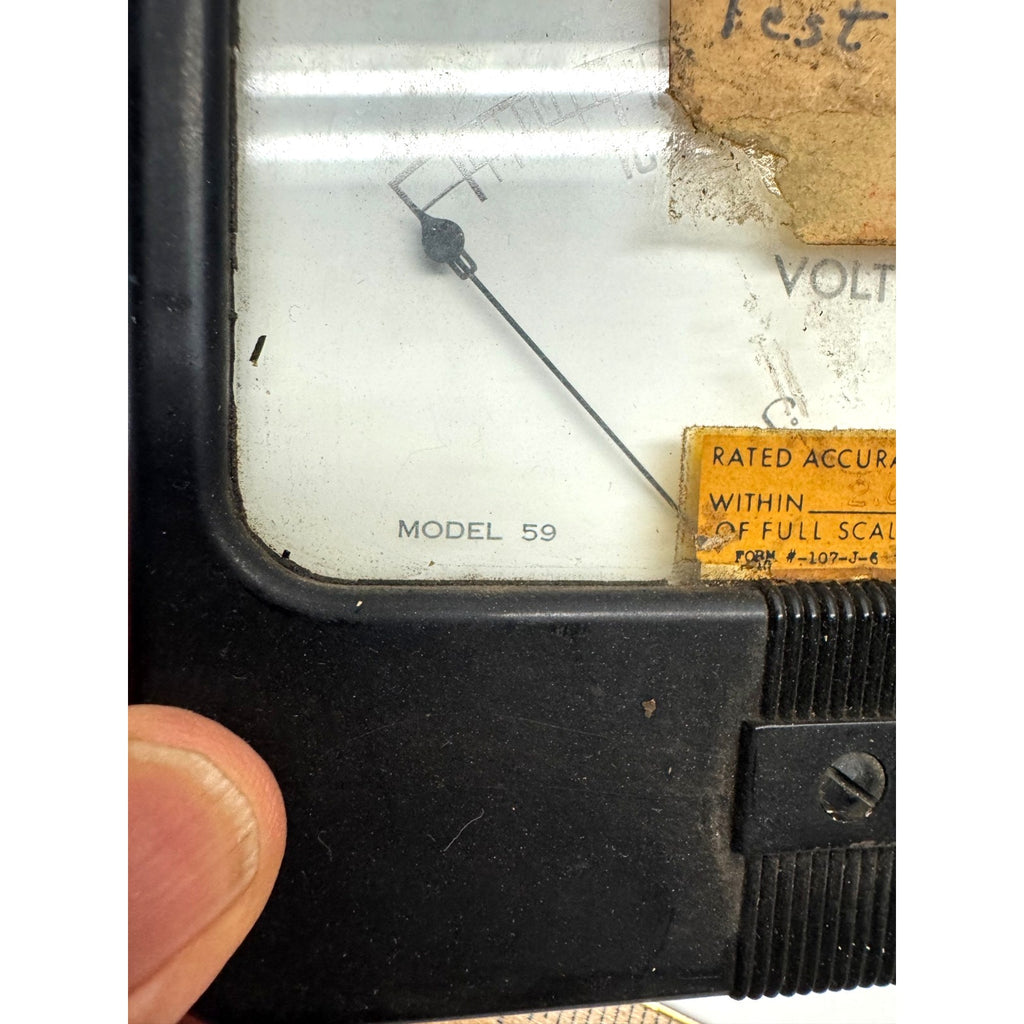 Vintage Simpson Model 59 Rectangular Analog AC Voltmeter.