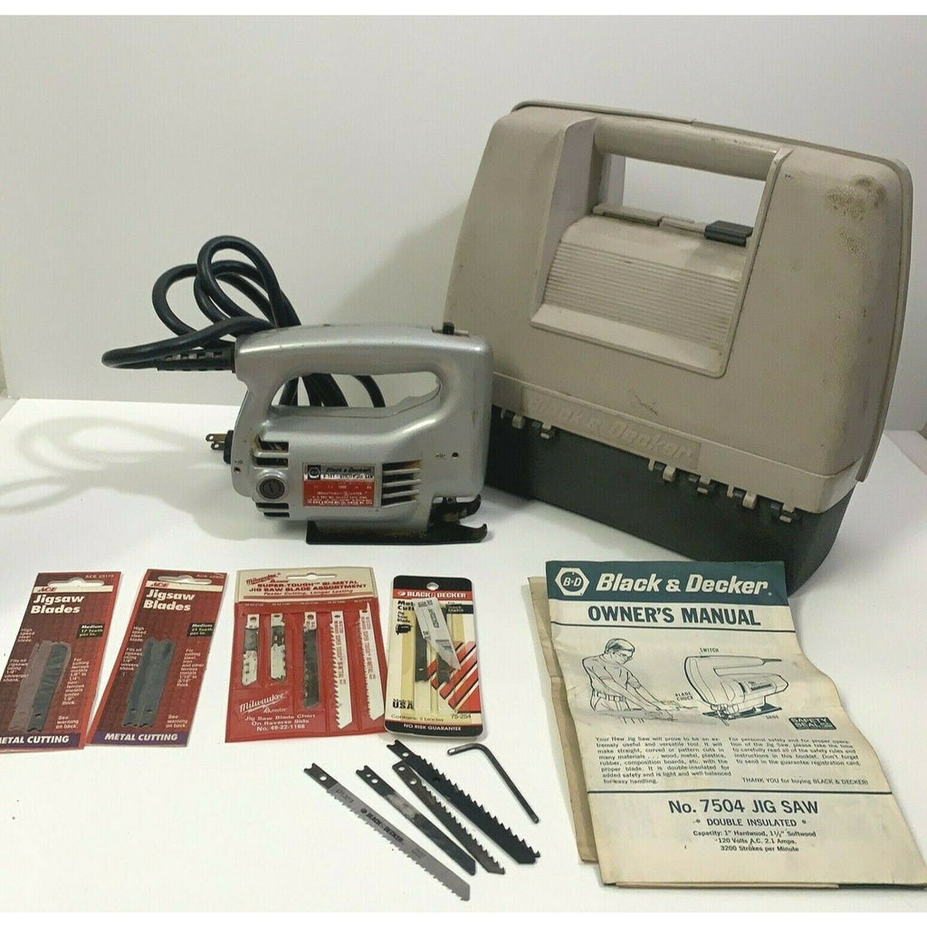 Vintage Black & Decker U-151 Electric Jigsaw w/Lots of Accessories: Works Great