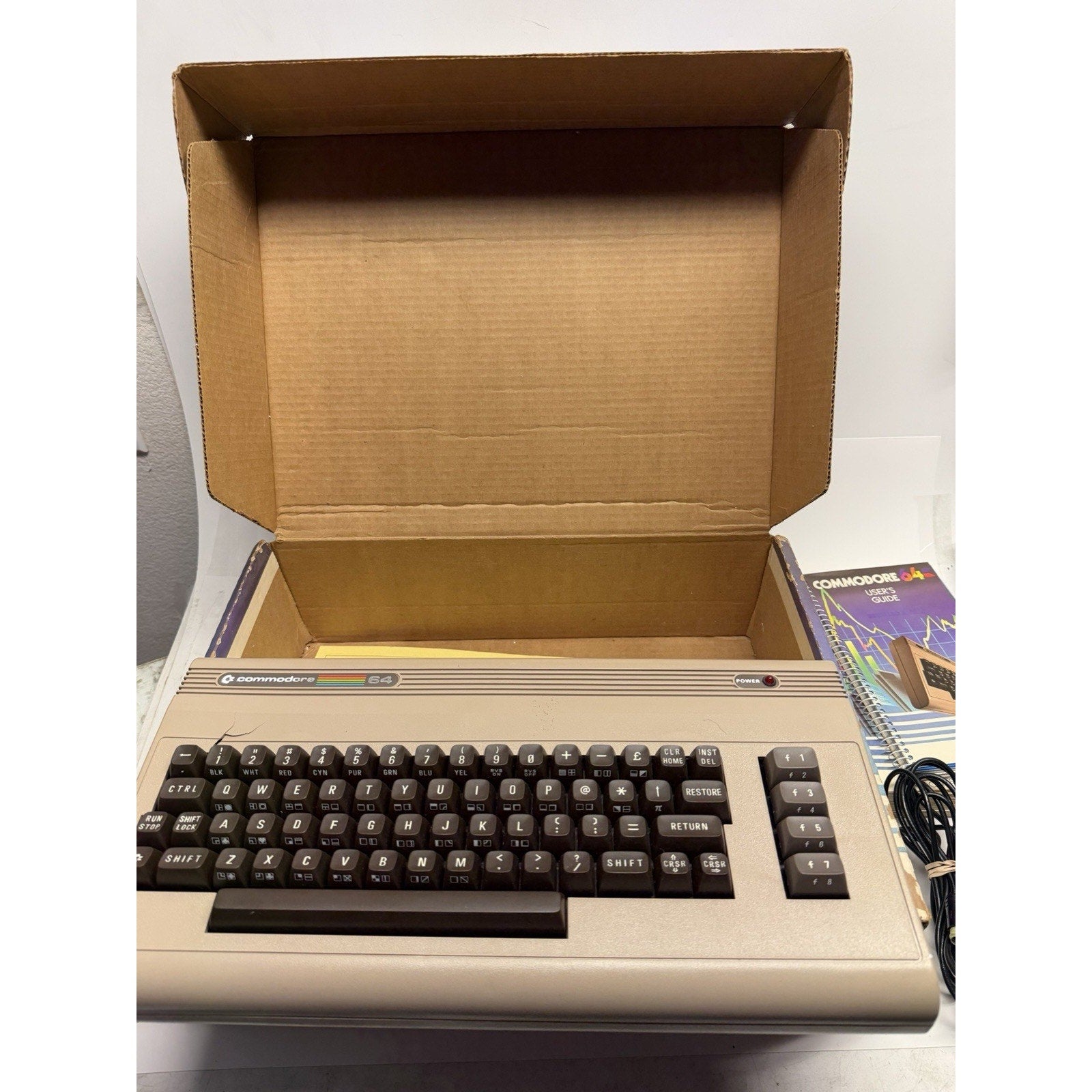 VINTAGE 1992 Commodore 64 C64 Breadbin Computer System - Cosmetic Damage -