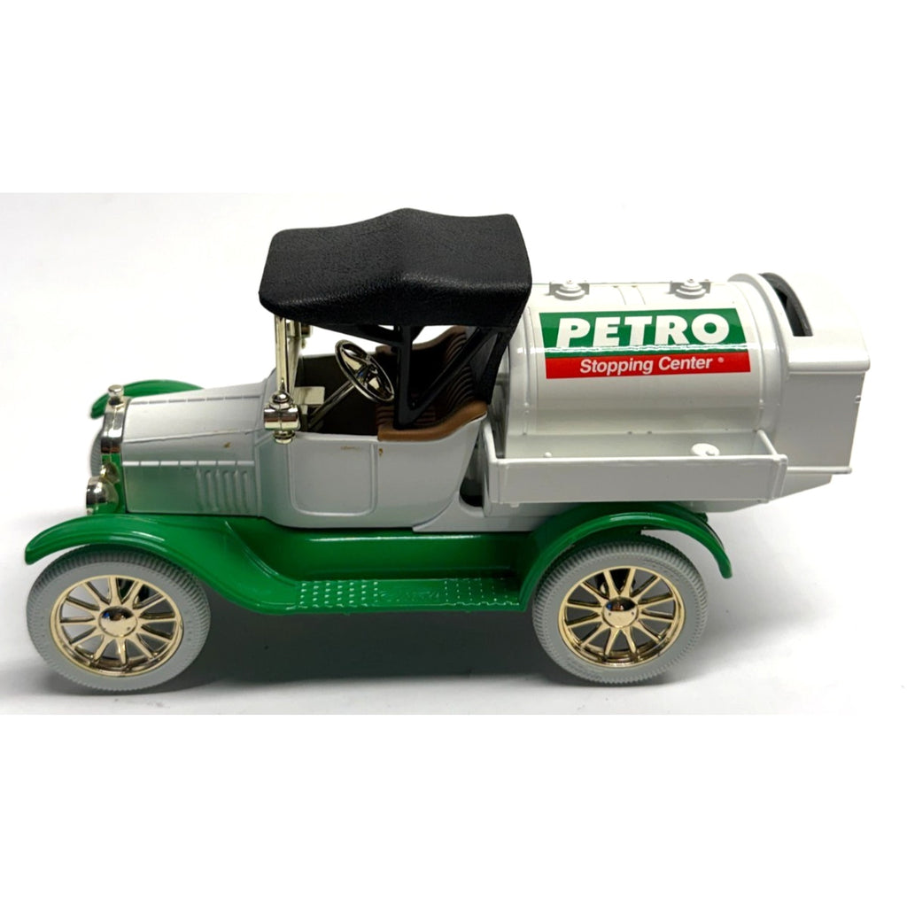 VINTAGE NEW 1918 TANKER DIE CAST METAL VEHICLE BANK -PETRO SHOPPING CENTER