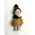 VINTAGE German Bisque Doll Boy Jointed Arms 3"