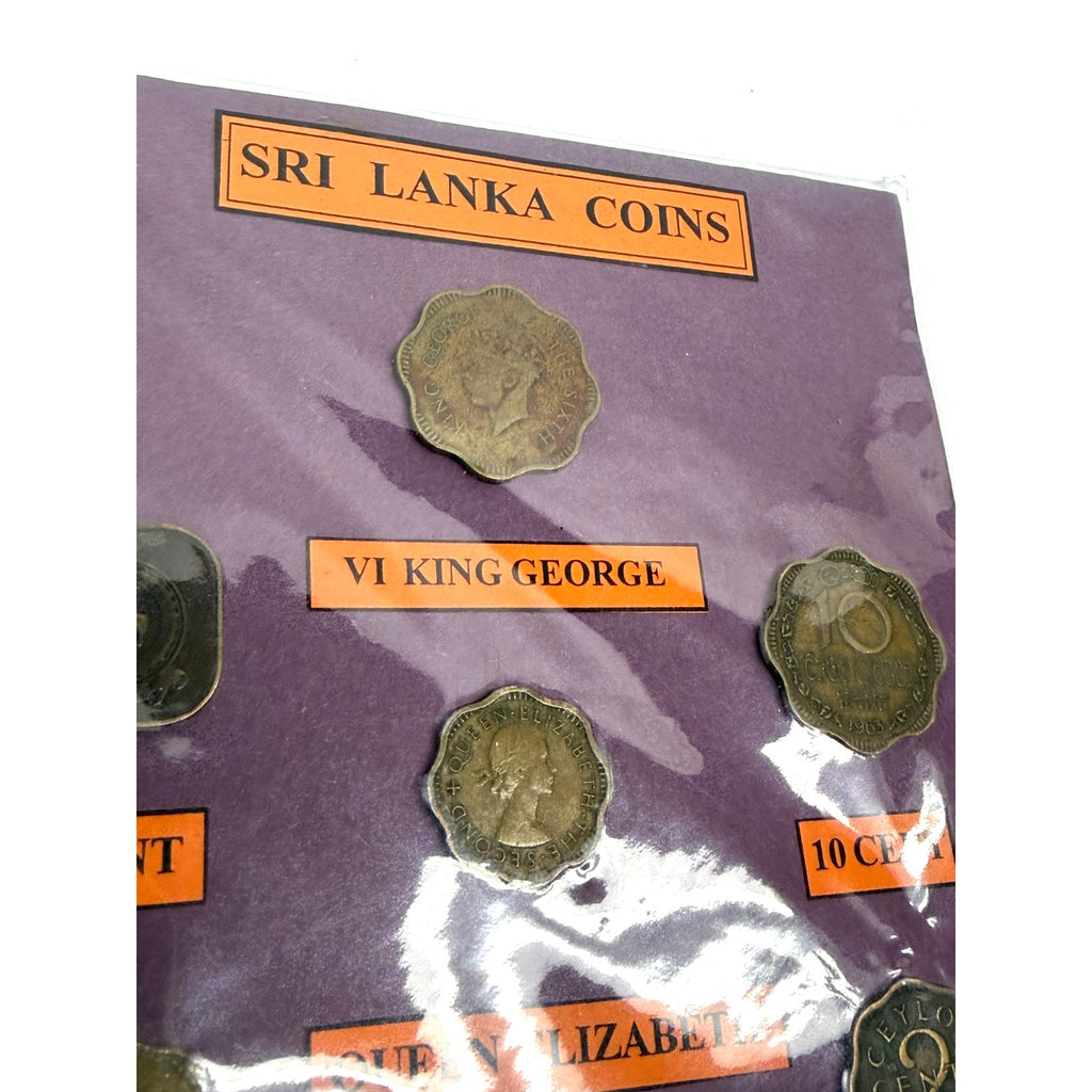 Vintage Ceylon Sri Lanka Coin Set - King George VI & Queen Elizabeth II