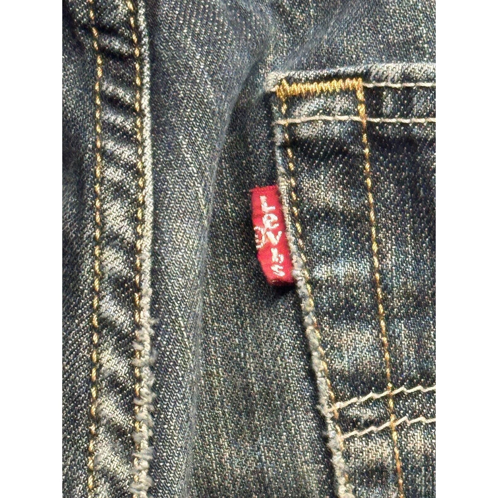 Levis 501 xx Mens 28x30 Dark Blue Denim Straight Button Fly Made In Egypt