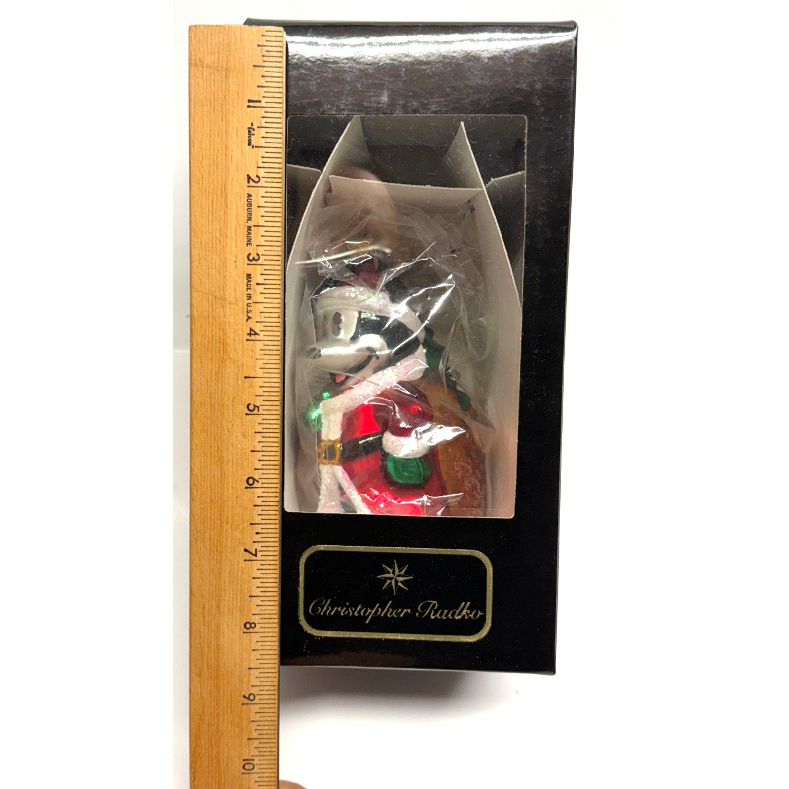Vintage NEW SEALED Mickey Mouse Christmas Eve Ornament 1996