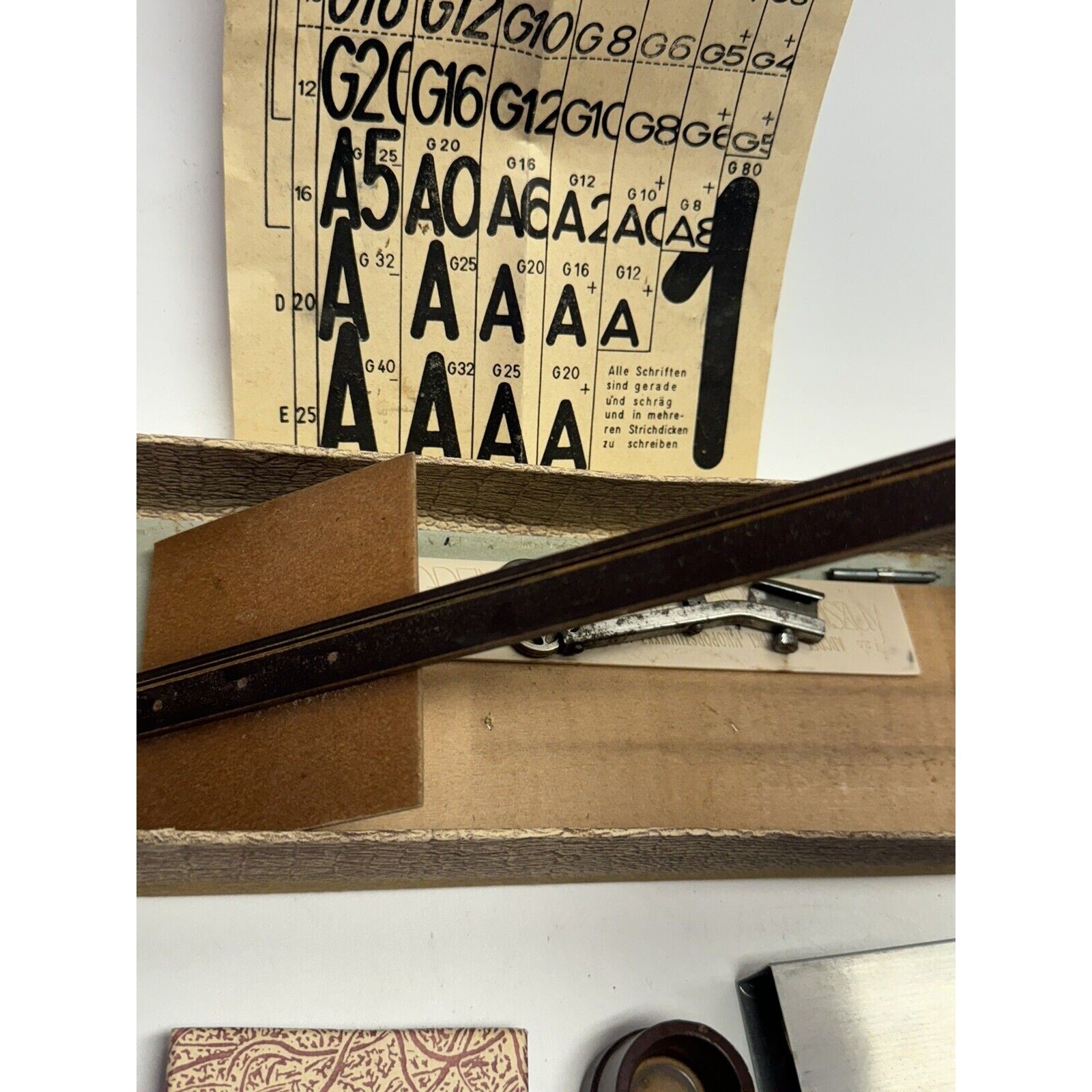 RARE NOS Vintage Writing instrument DINGRAPH SCHRIFTEN Inscriptions Alphabet