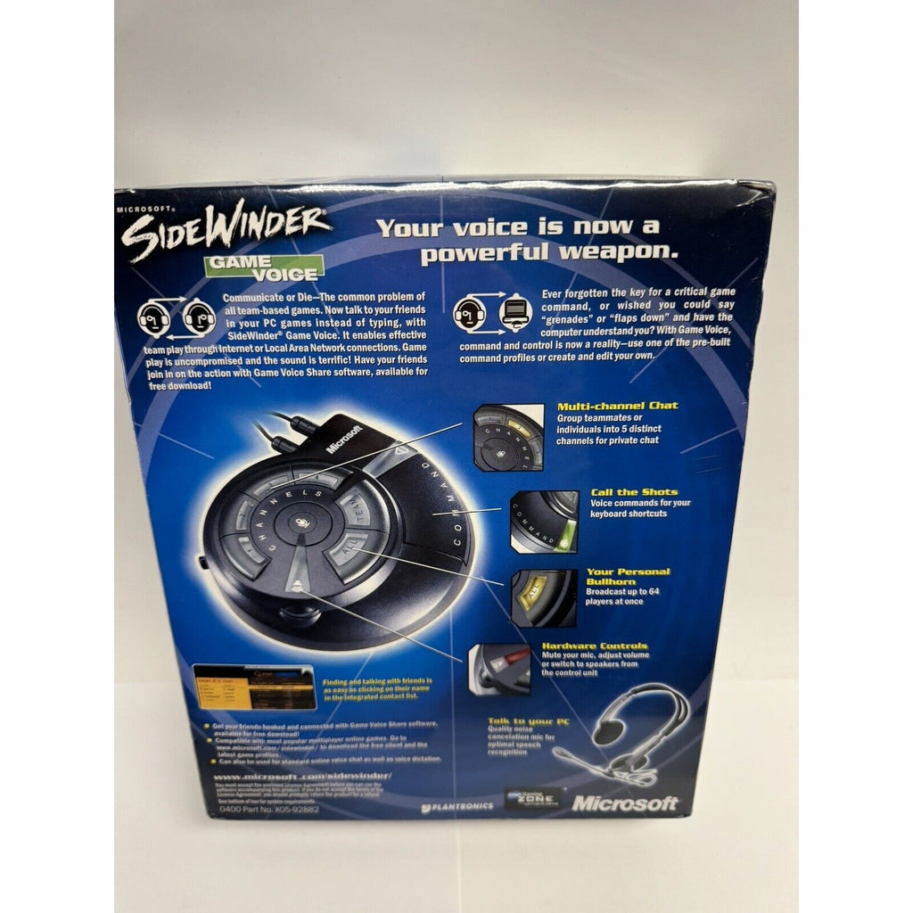 Vintage FACTORY SEALED Microsoft Sidewinder Game Voice Headset PC