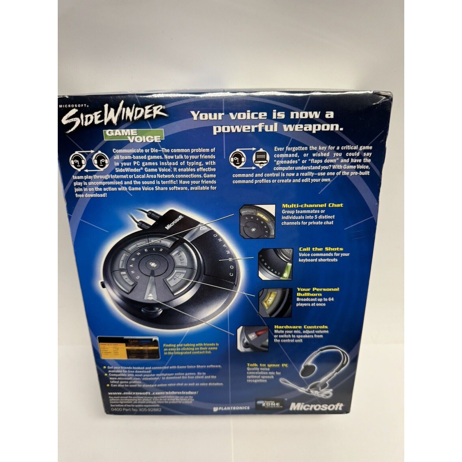 Vintage FACTORY SEALED Microsoft Sidewinder Game Voice Headset PC