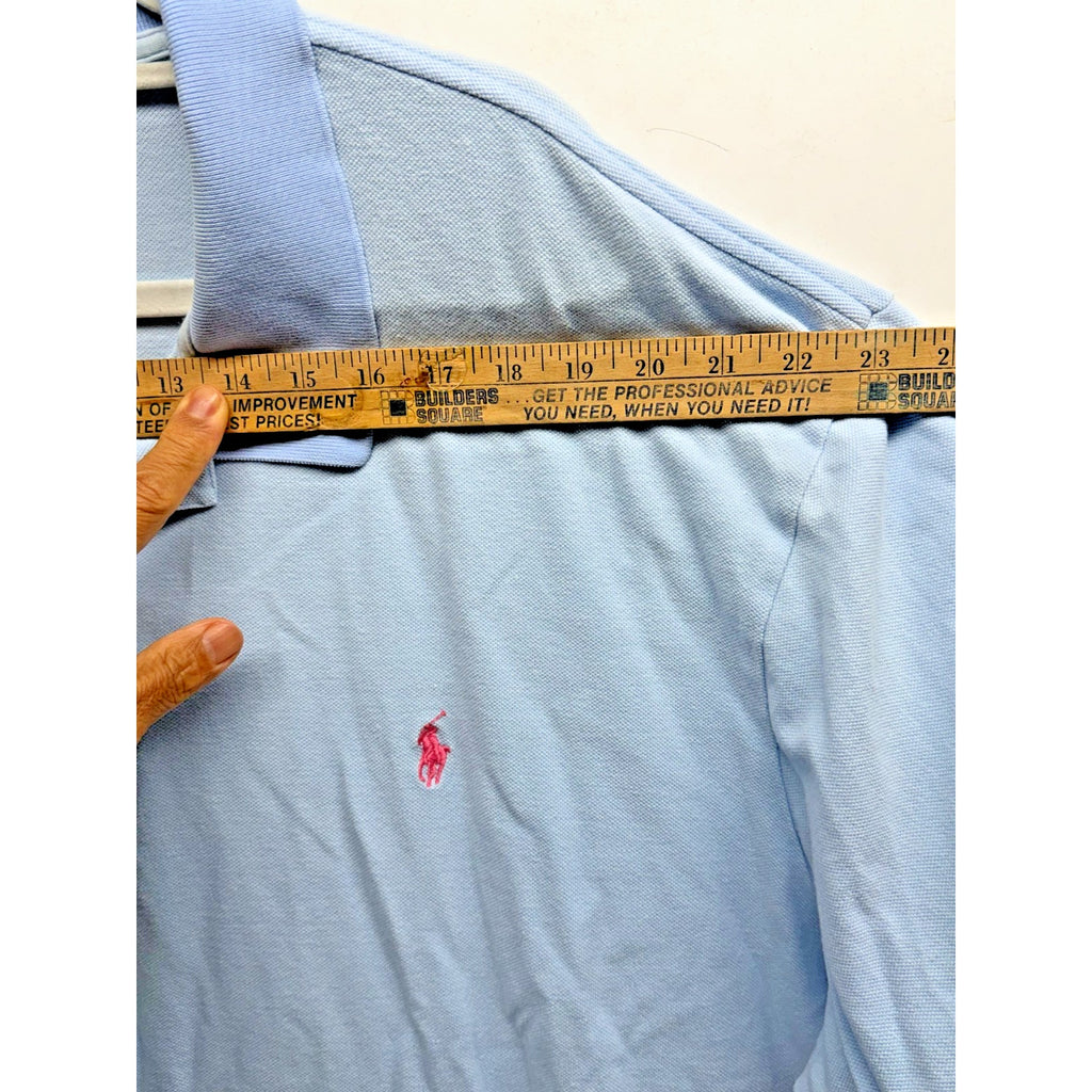 POLO Ralph Lauren Men's 4XB Big Classic Fit Short Sleeve Polo Shirt Light Blue