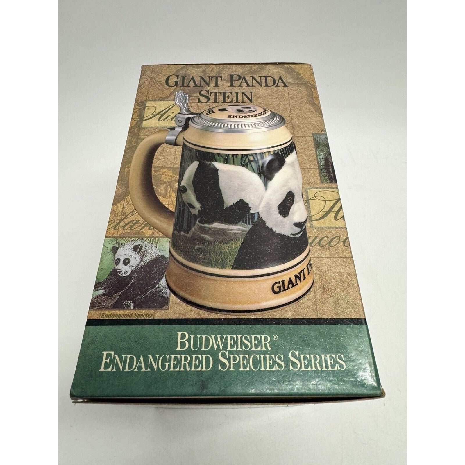 VINTAGE BUDWEISER ENDANGERD SPECIES SERIES CS173 GIANT PANDA 6 3/4" STEIN