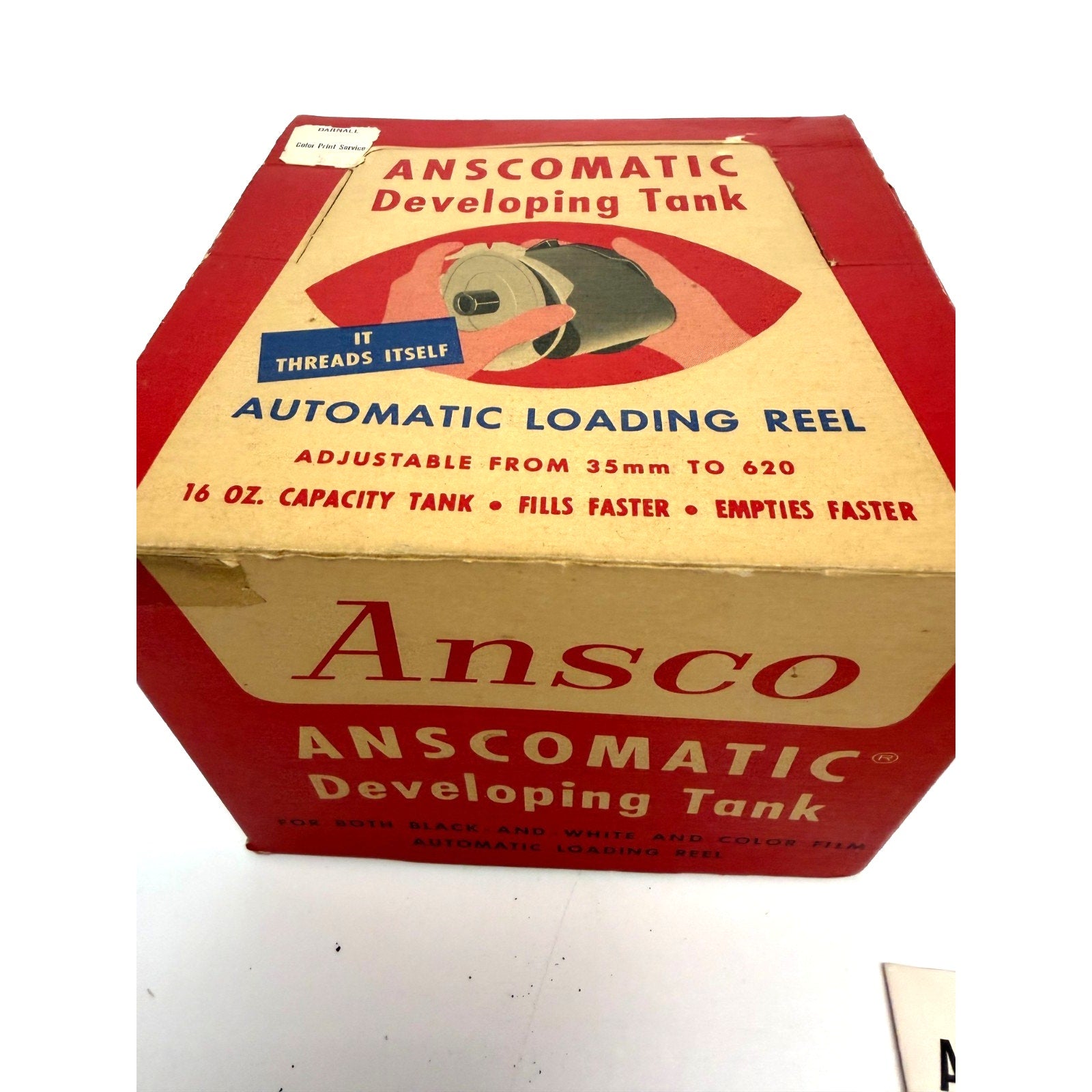 Vintage Ansco Film Developing Tank and Reel 16 oz Adjustable from 35mm