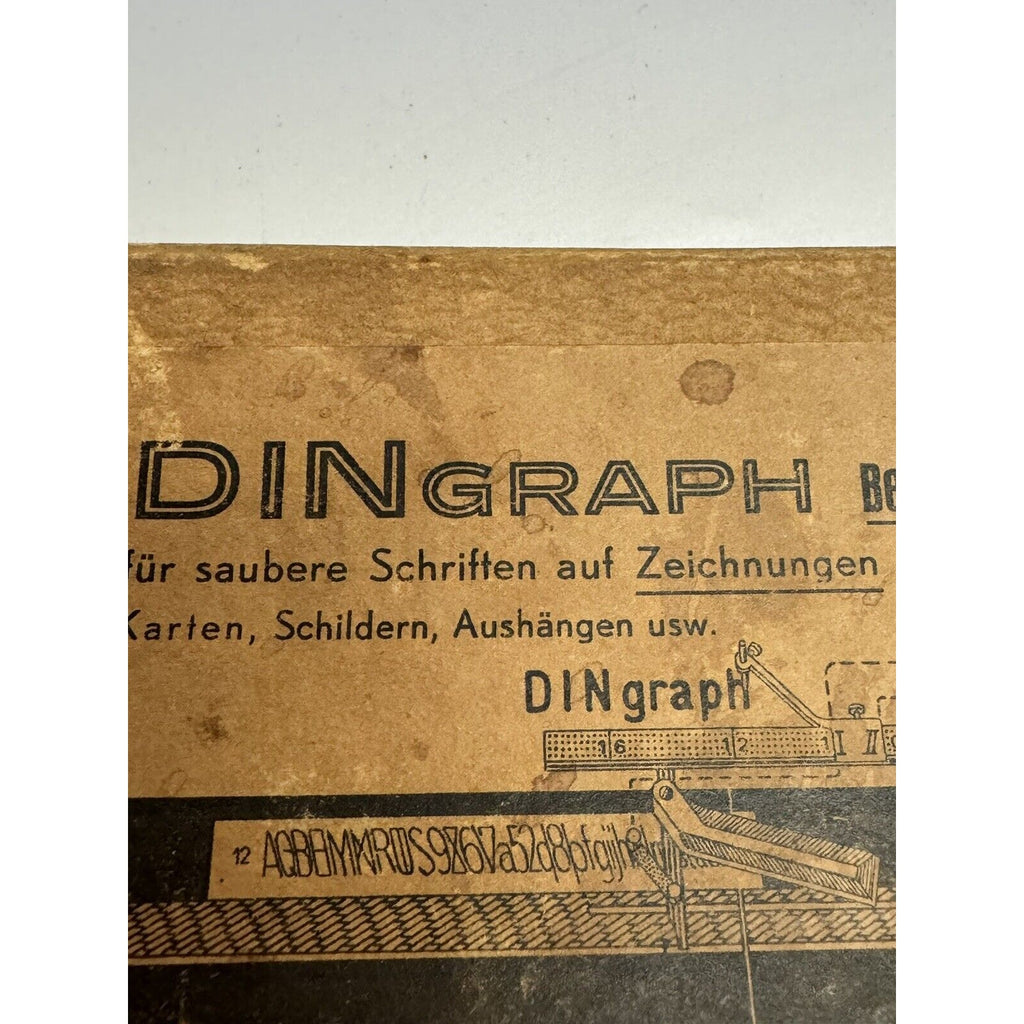 RARE NOS Vintage Writing instrument DINGRAPH SCHRIFTEN Inscriptions Alphabet