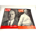Vintage LIFE Magazine Lot Mussolini Sept 11 1939 + Jim Farley Sept 19 1938 Rare
