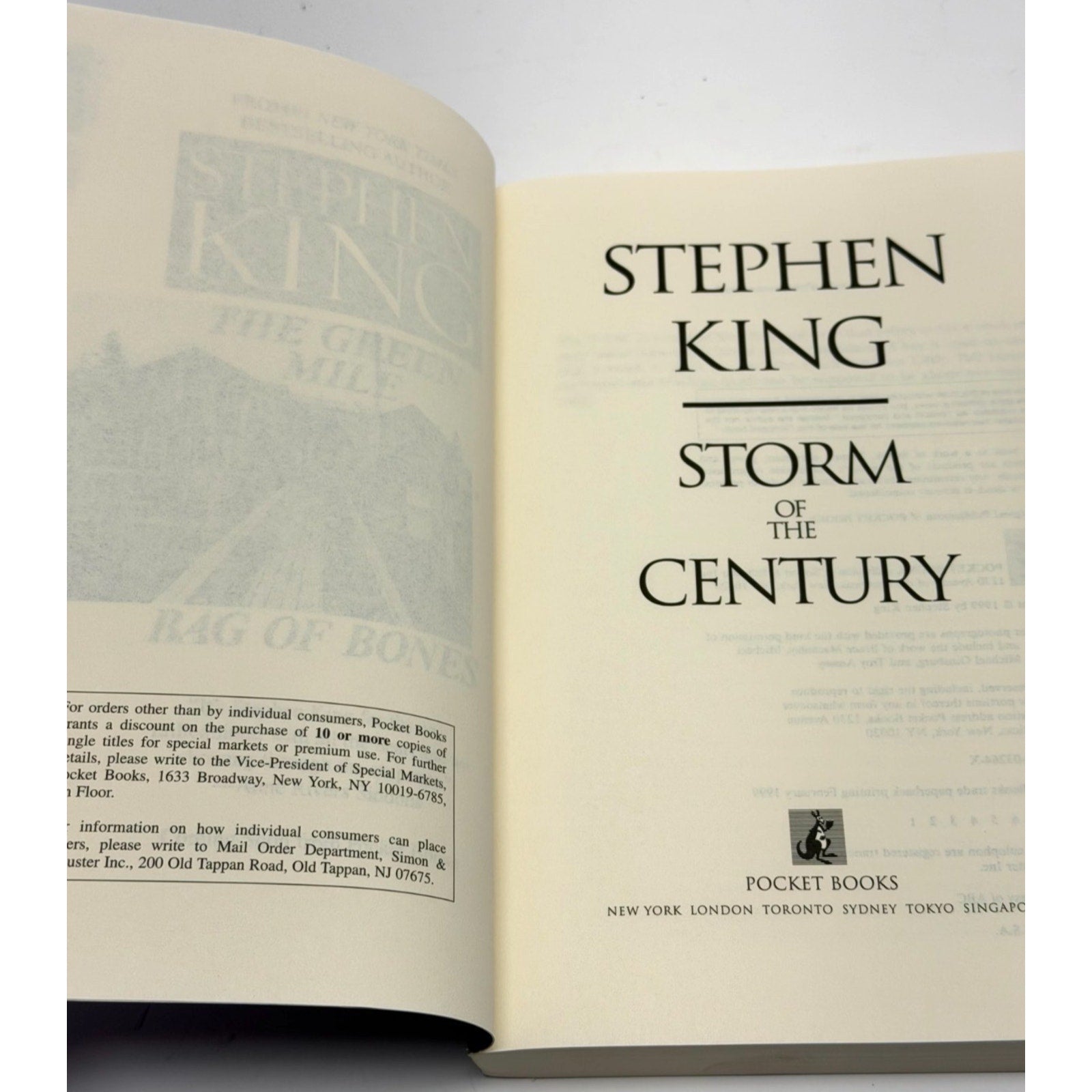 Vintage Storm of the Century by Stephen King - 1999