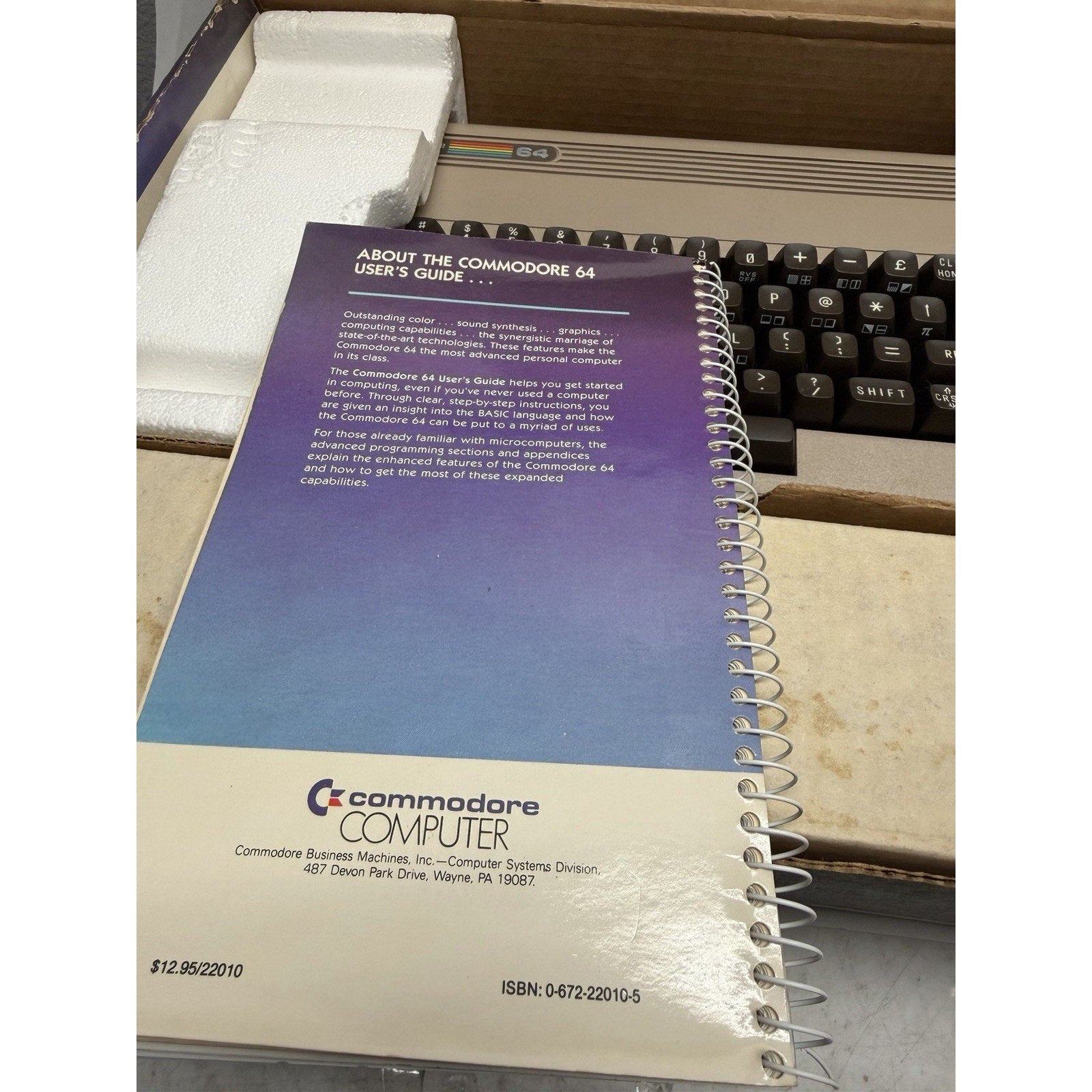VINTAGE 1992 Commodore 64 C64 Breadbin Computer System - Cosmetic Damage -