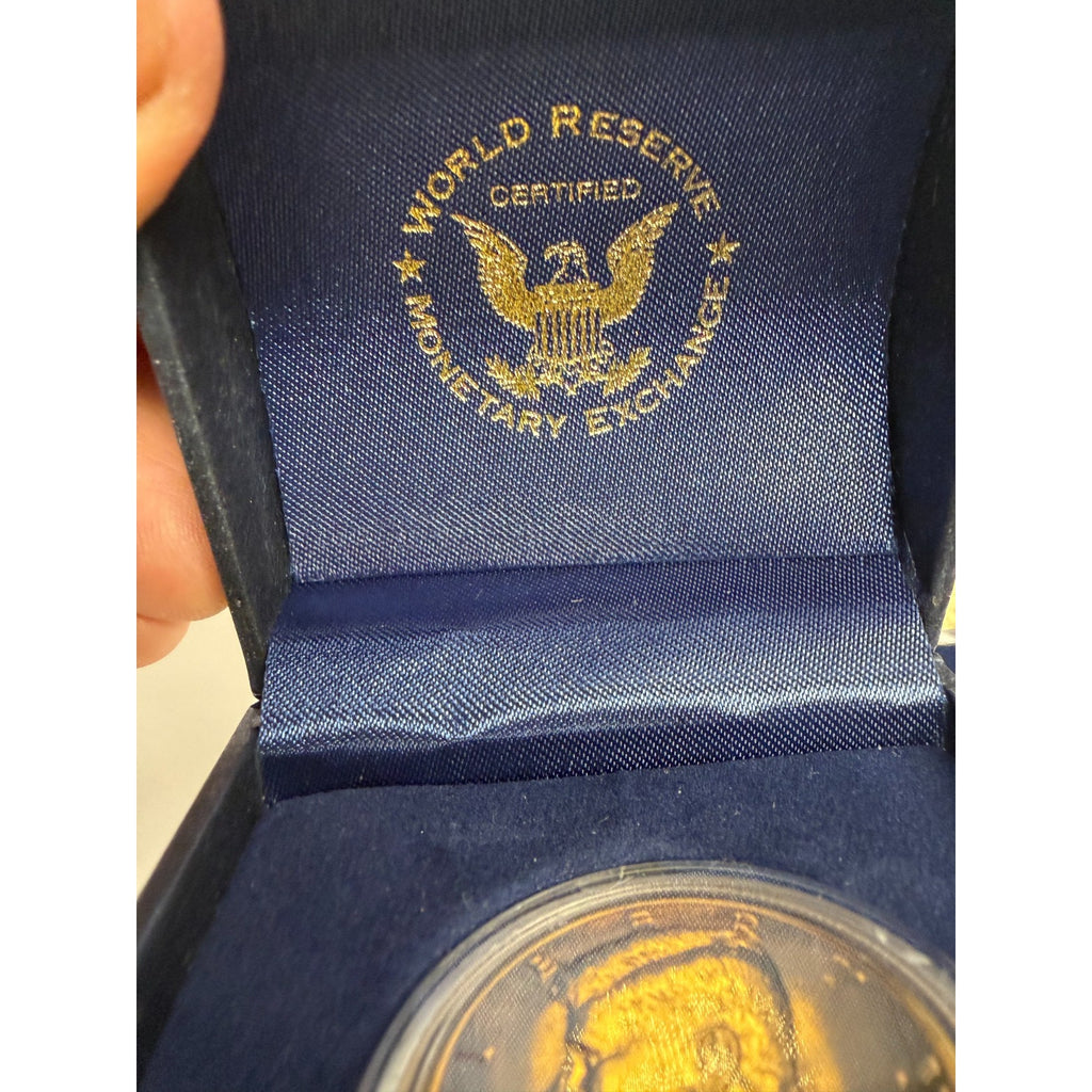Lot of 3 vintage new 2004-P Gold Plated Kennedy Half Dollar in Monetary Exchange