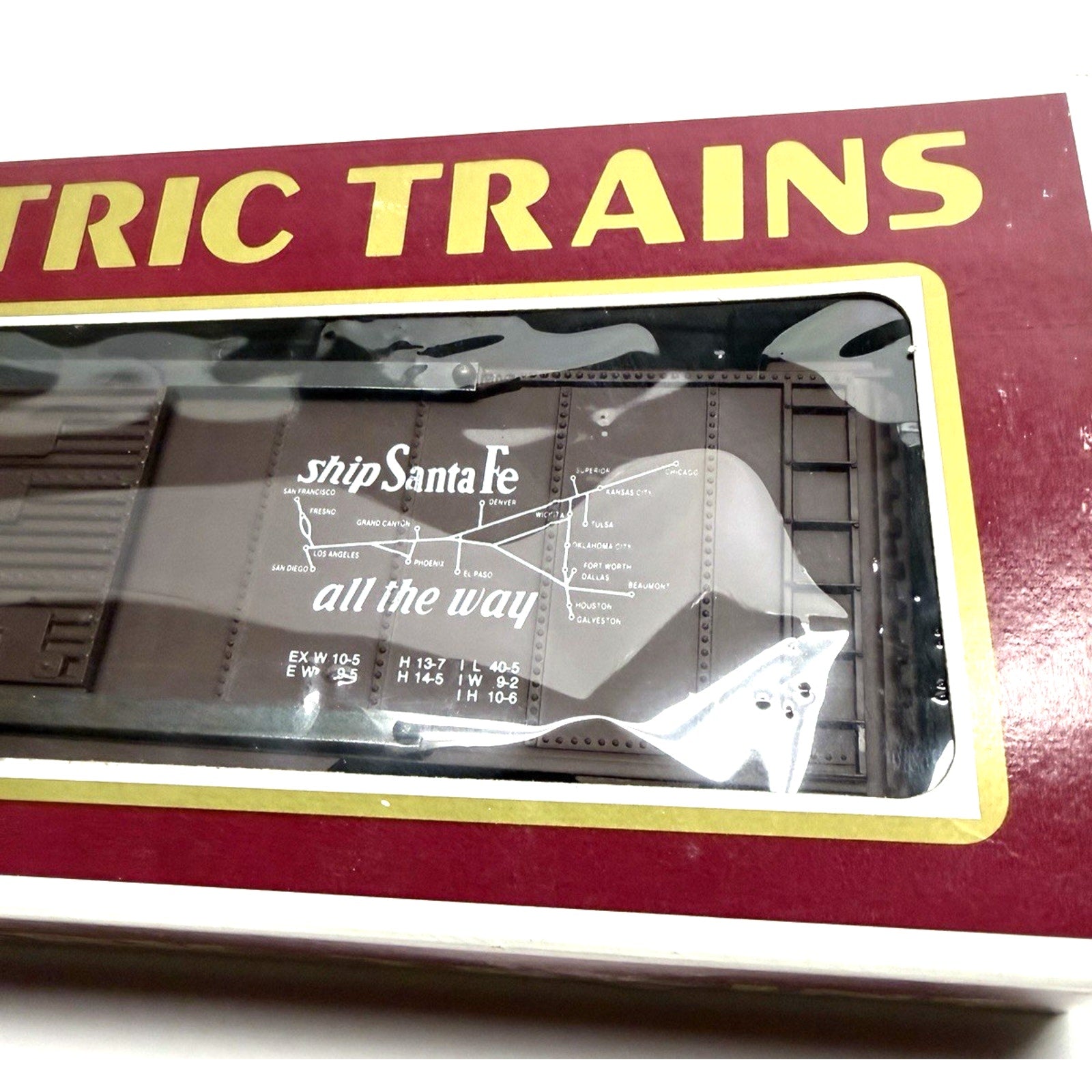 VINTAGE K-LINE O Scale Classic Santa Fe Map Boxcar #2 Ship Santa Fe All The Way