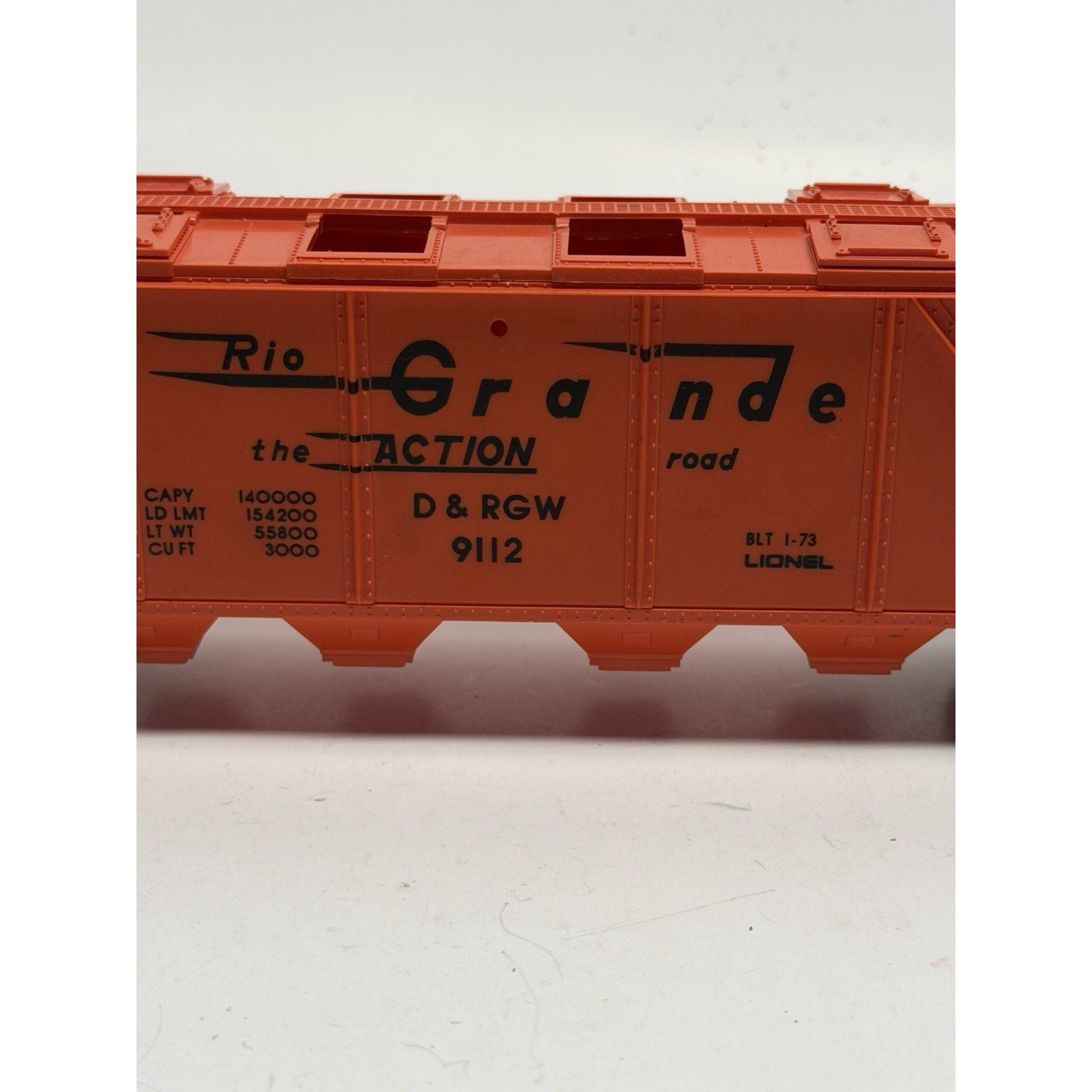 VINTAGE Lionel O Scale (Used) #6-9112 Rio Grande Covered Hopper