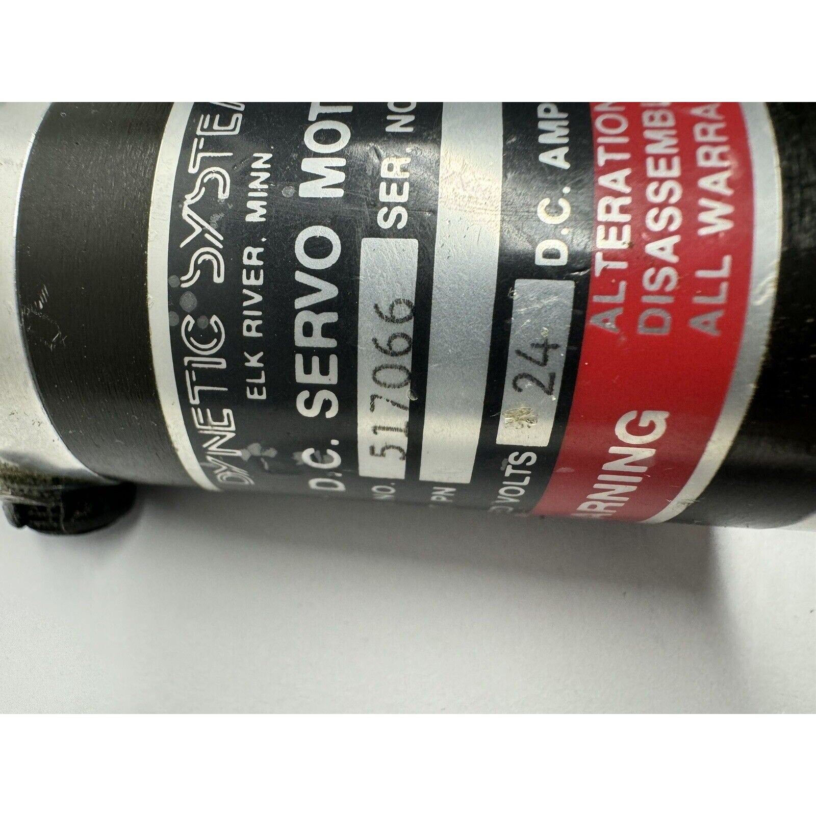 VINTAGE DYNETIC SYSTEMS 517066 DC SERVO MOTOR UNTESTED