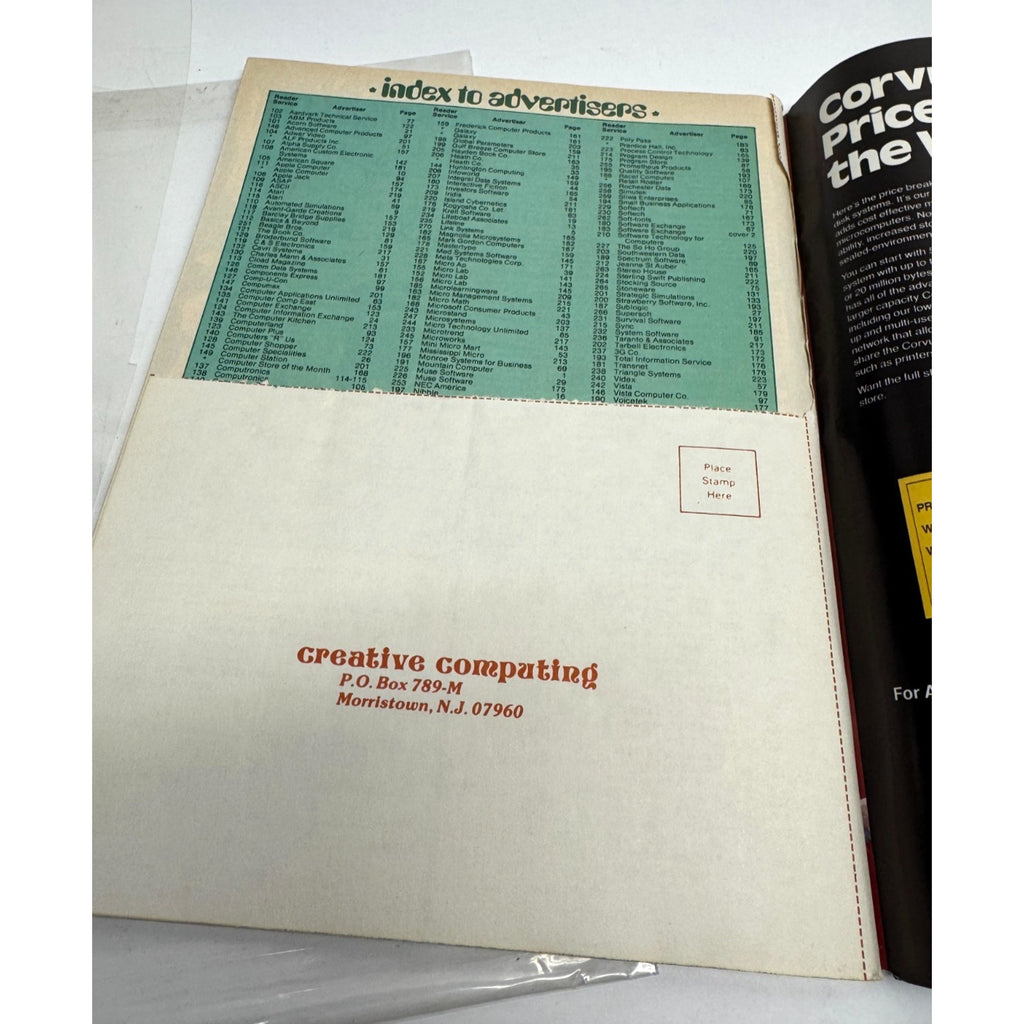 Vintage 1981 MAY CREATIVE COMPUTING MAGAZINE - FINANCE & BUSINESS FRONT COVER