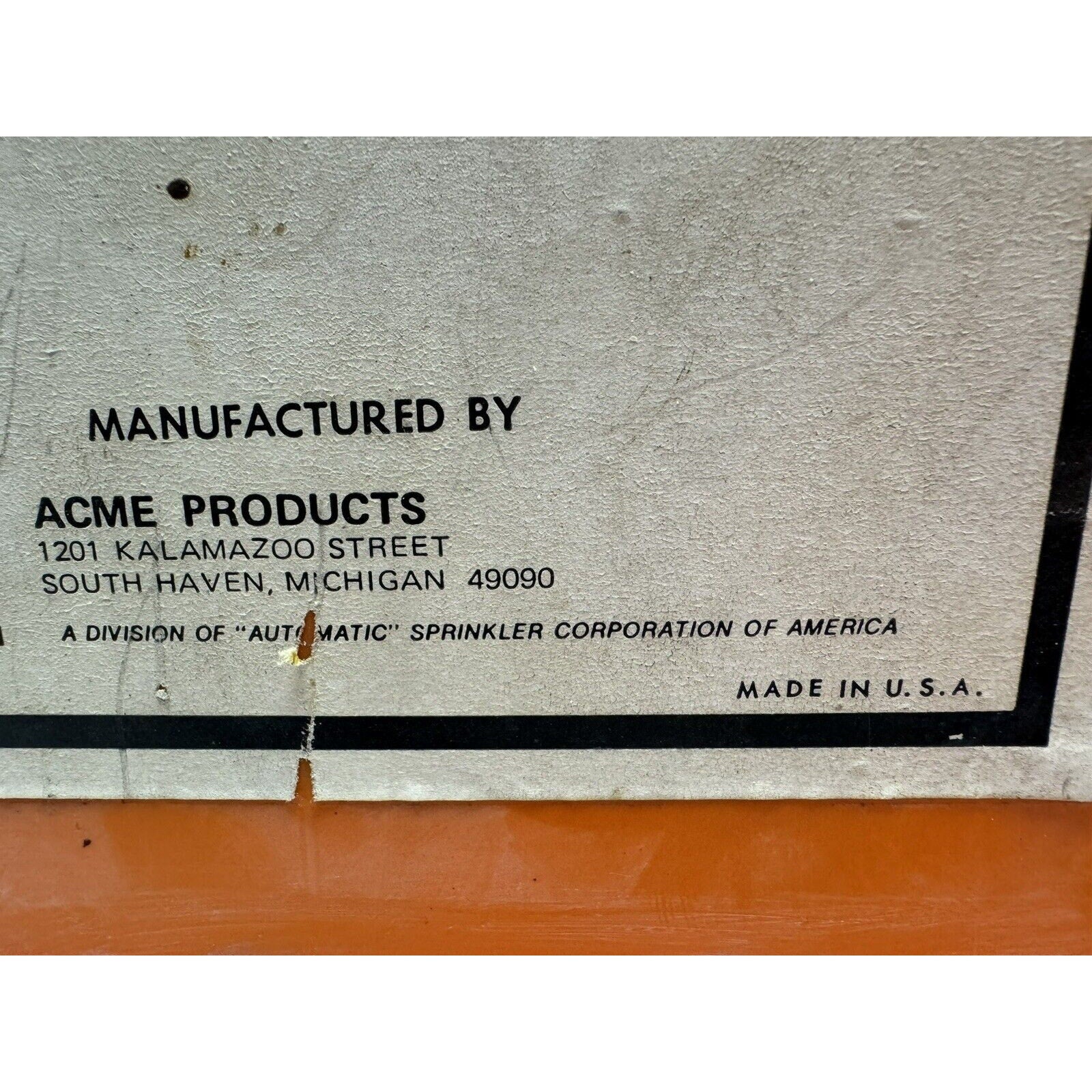 1930's Vintage ACME full vision Gas Mask Canister Type Orange Carry Box