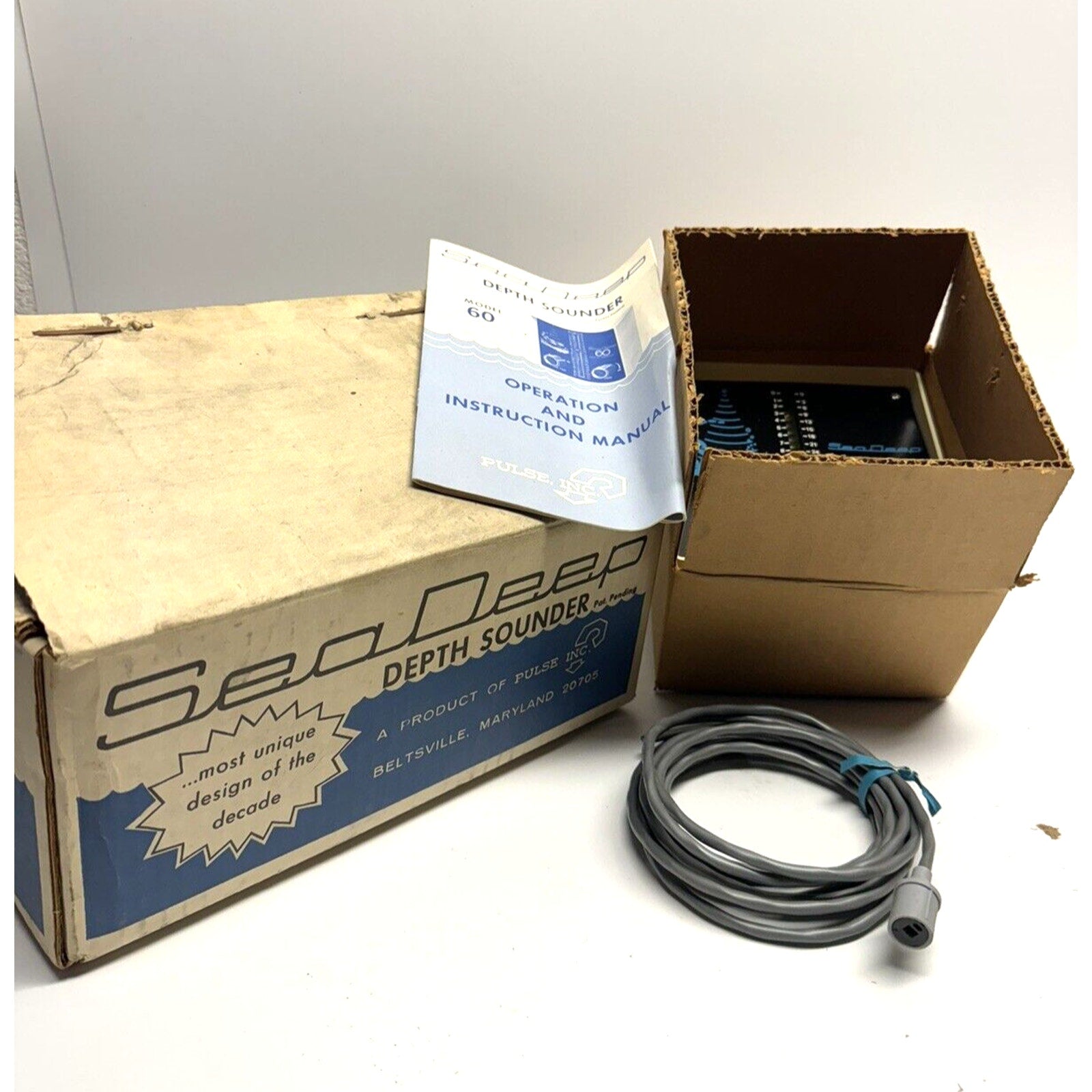 VINTAGE NOS Sea Deep Depth Sounder Model 60 - RARE / NEW IN BOX