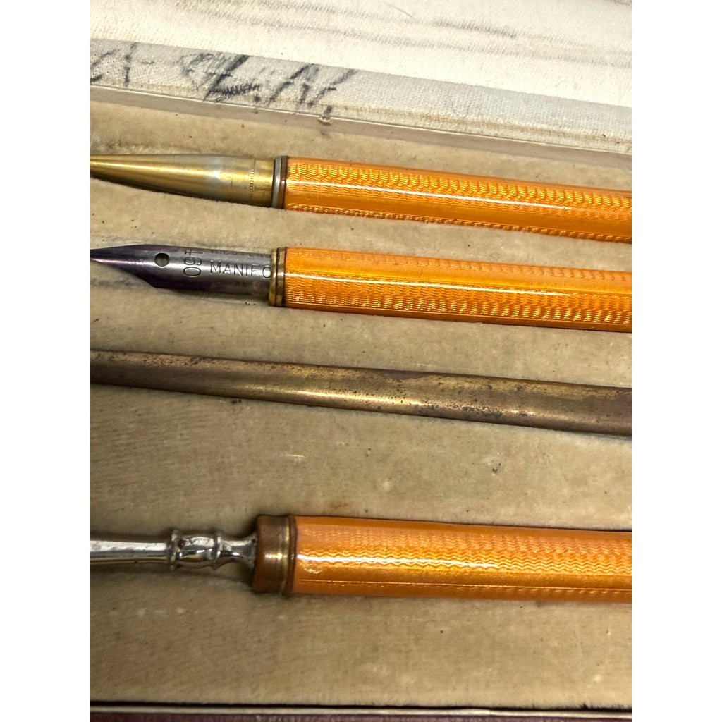 Vintage Antique Art Deco Writing Desk Set Boxed Pen Pencil Letter Opener