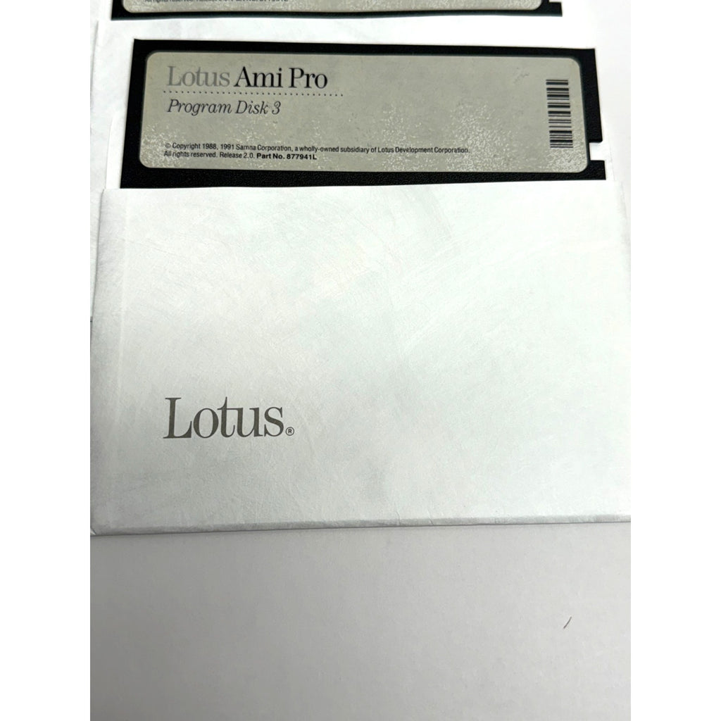 Vintage Lotus Ami Pro 2.0 5.25 Floppy Disk Set 1991 - Preowned