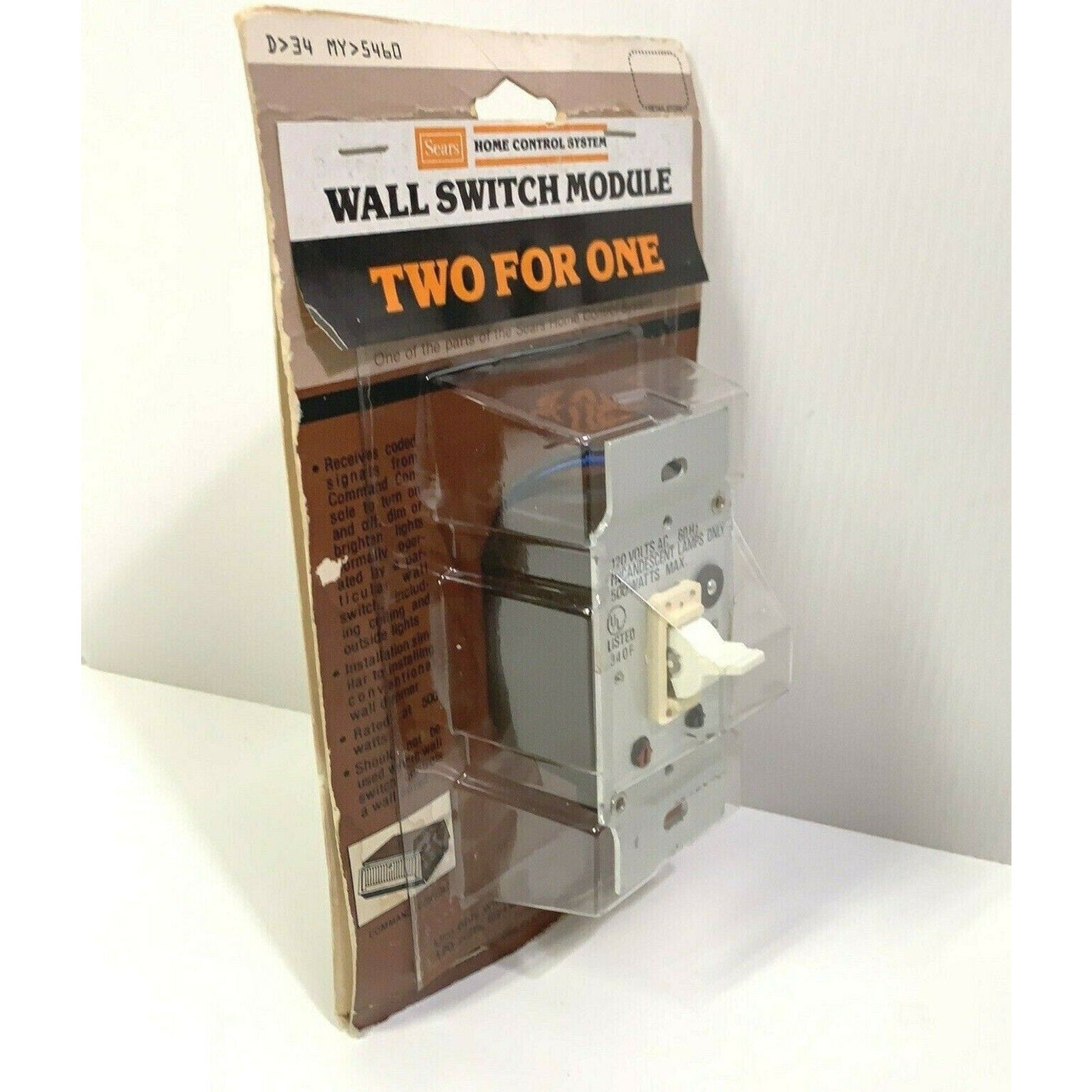 VINTAGE SEARS Wall Switch Module Two for one (PACK OF 2) 120 Volts, 500 Watts