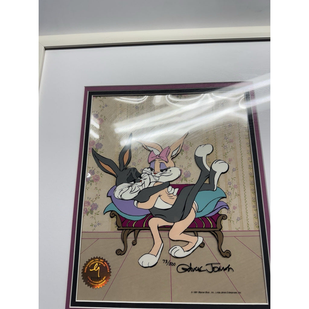 VTG Limited Edition Bugs Bunny And Honey LE Animation Cel Chuck Jones Signed