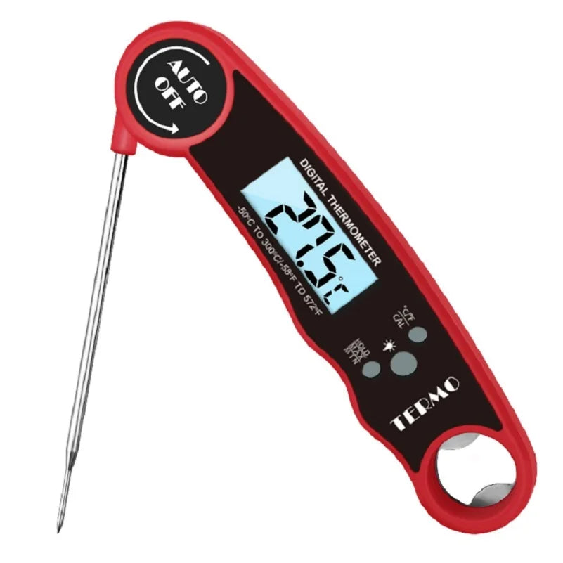 Waterproof Digital Kitchen Food Thermometer Instant Read Meat Temperature Gauge for Cooking Grilling BBQ Milk & Water