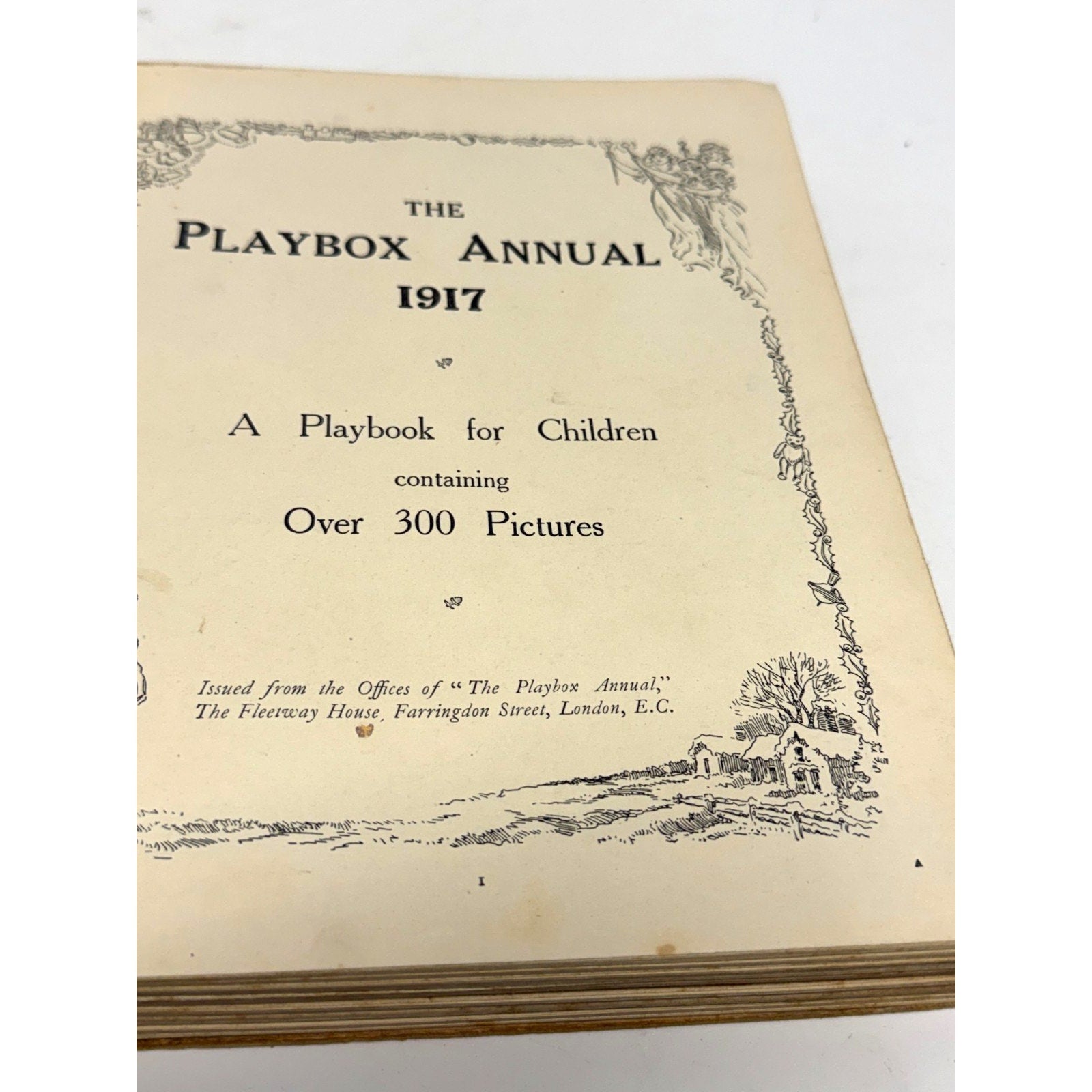Vintage Antique Playbox Annual 1917 Childrens WWI Story Book