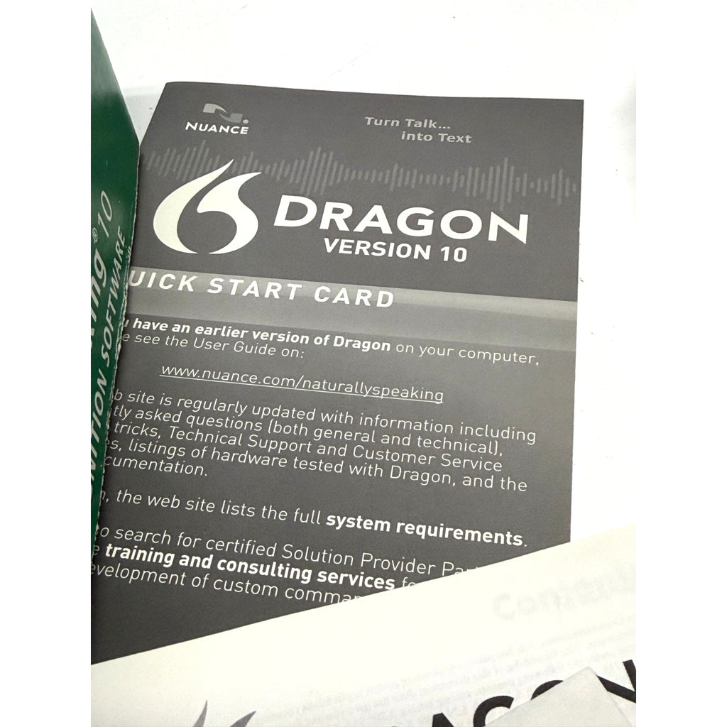 Vintage Nuance Dragon NaturallySpeaking 10 Standard PC Complete CIB New