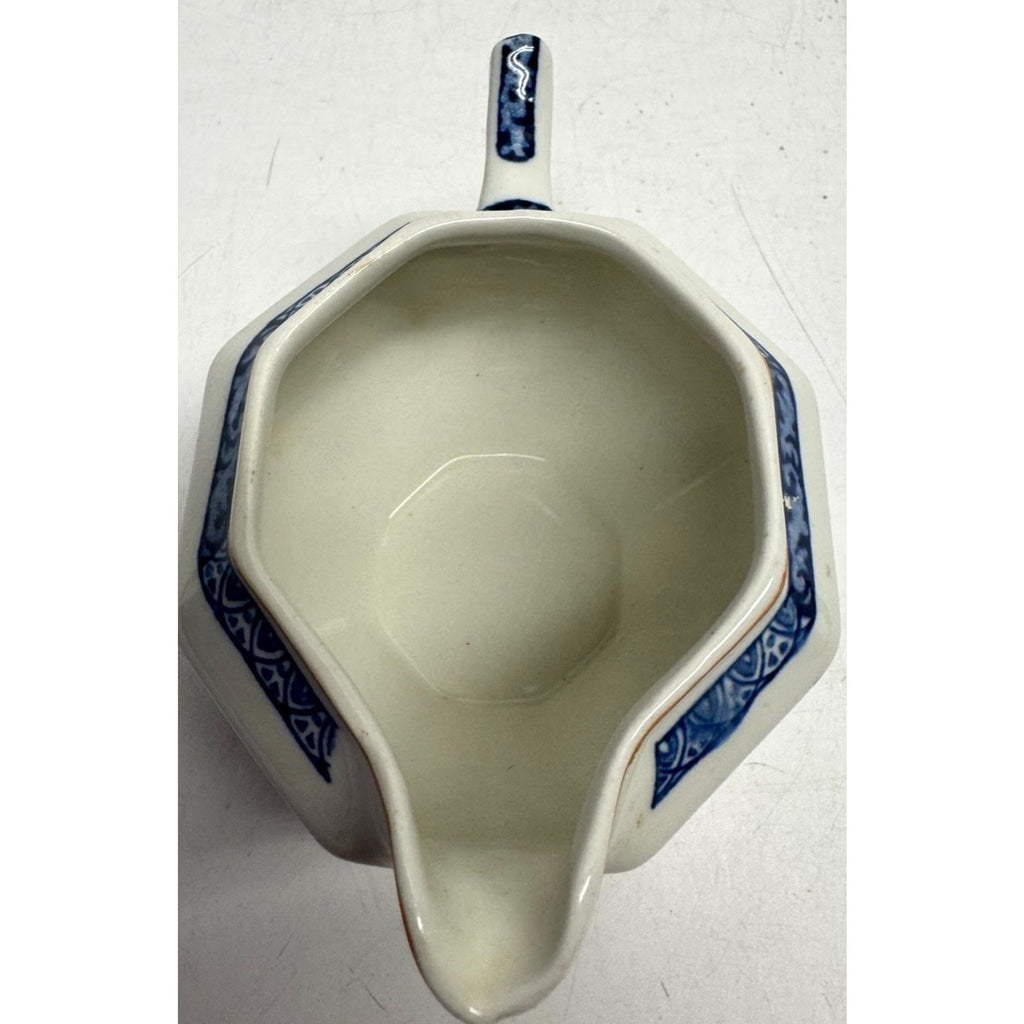 Vintage Wood & Sons England Wincanton Woods Ware Blue & White Sugar