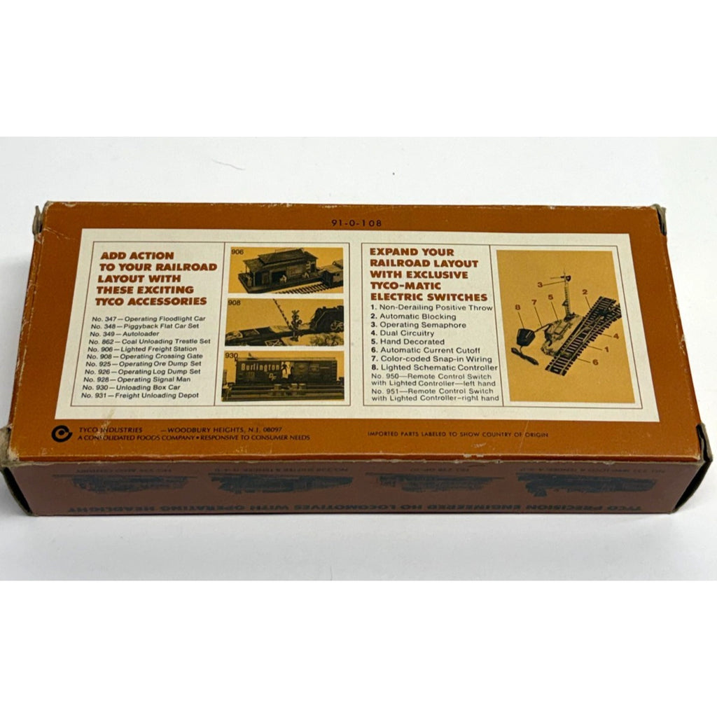 Vintage HO Scale Tyco Cupola Caboose Santa Fe AT&SF 7240 Model Trains-New In Box