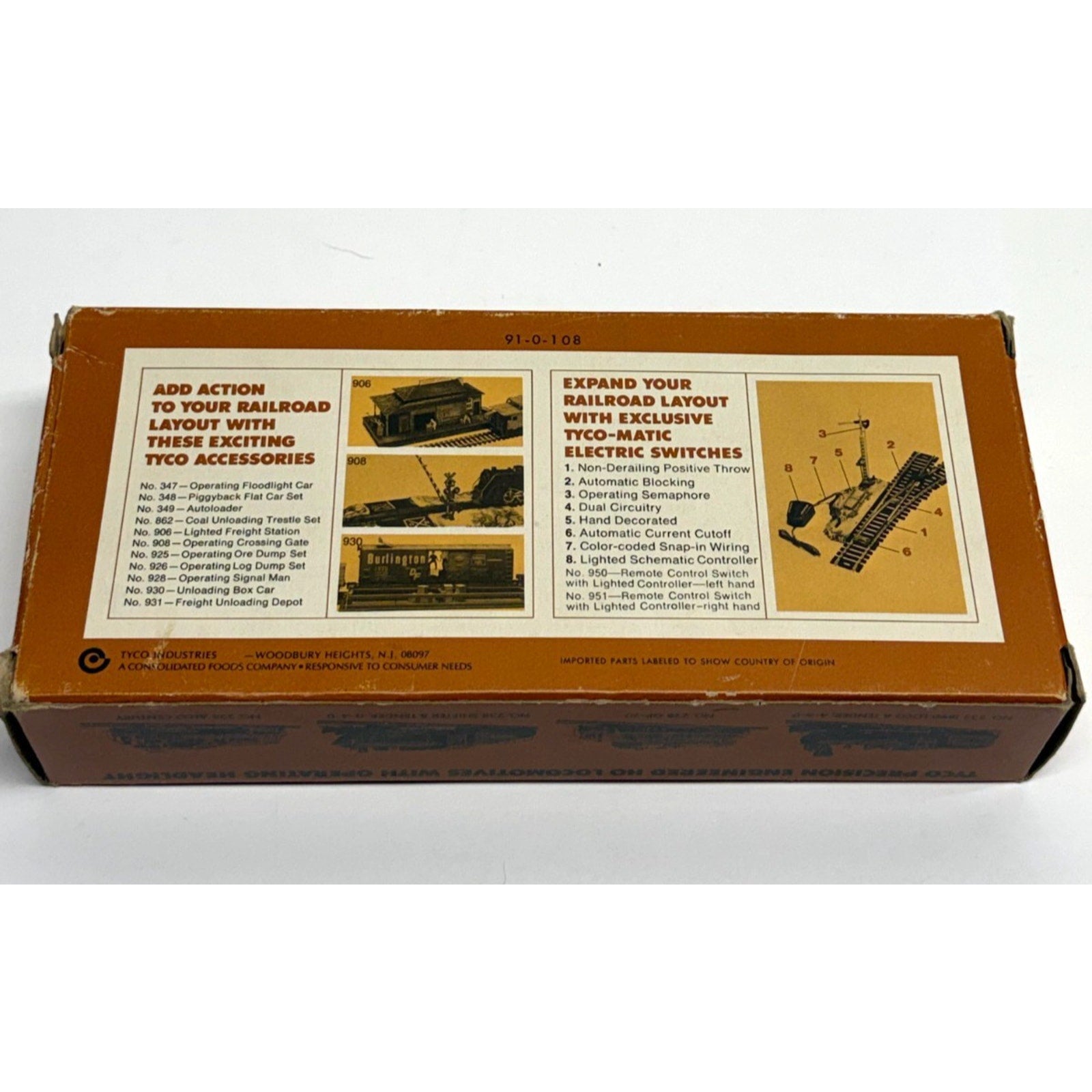Vintage HO Scale Tyco Cupola Caboose Santa Fe AT&SF 7240 Model Trains-New In Box