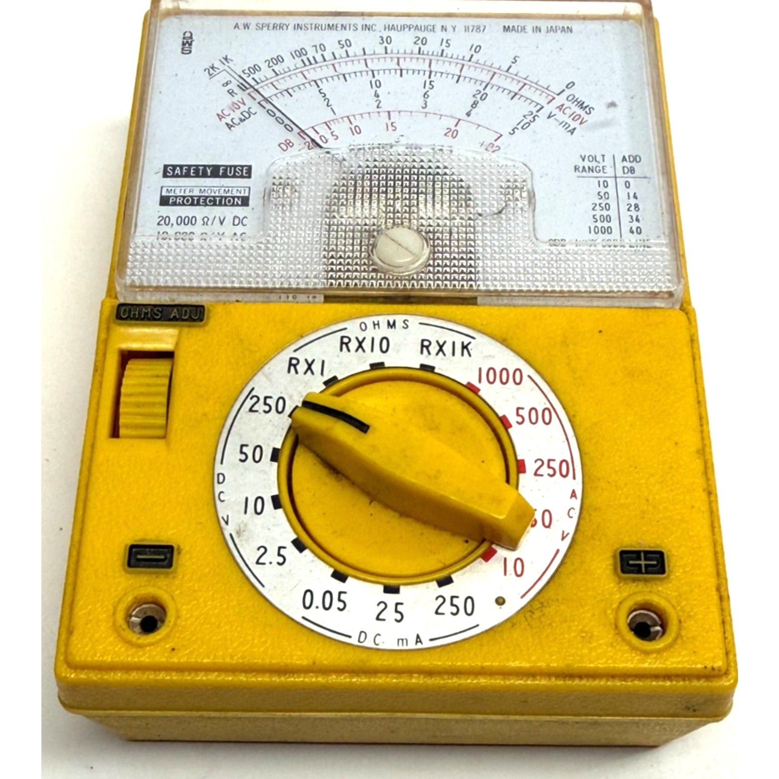 Vtg Sperry AWS Multi Tester + case Vintage 80s Model SP-144 Electrical -Untested