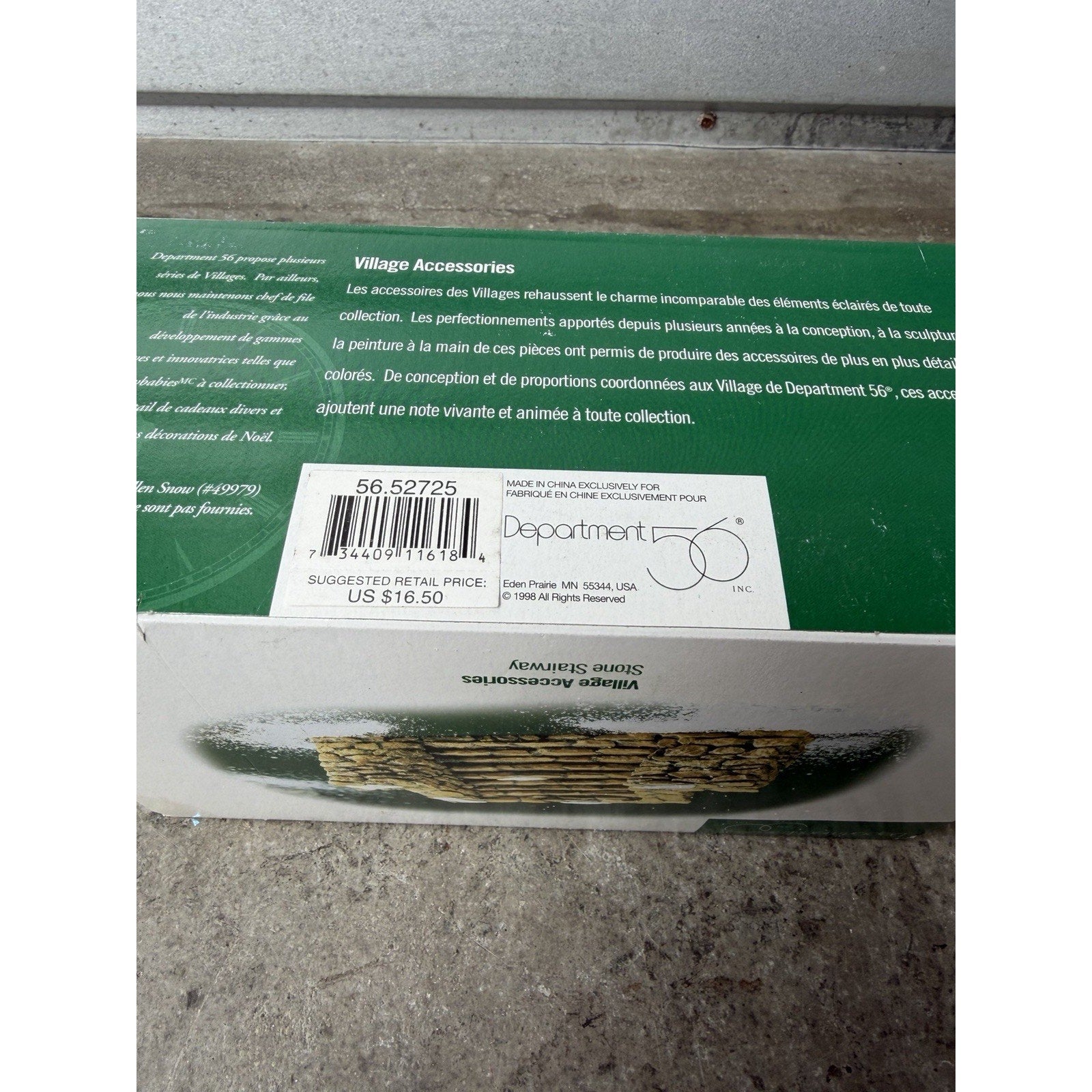 VINTAGE NEW Dept 56 Stone Stairway Accessory Dickens Village 56.52725
