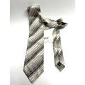 VINTAGE NOS GIORGIO ARMANI NECKTIE 100% SILK Made ITALY Beige/Gray w/ Tag