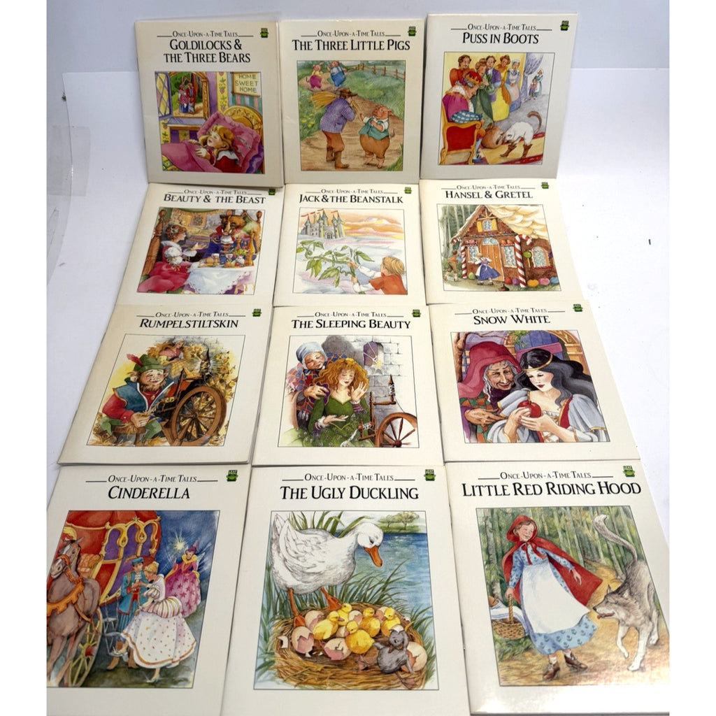VINTAGE Lot of 12 Once Upon A Time Tales Leap Frog Fairy Tales Books -COMPLETE!