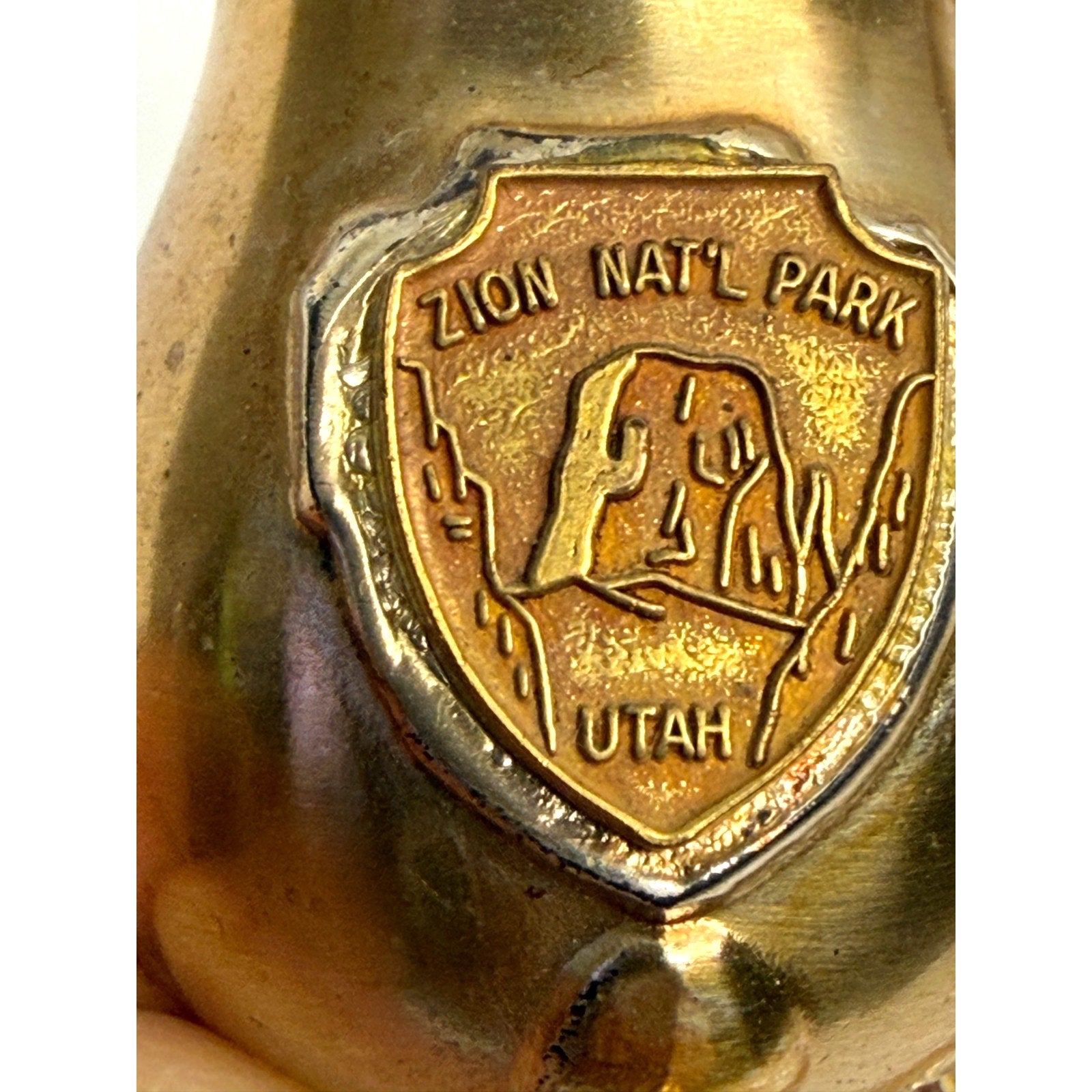 Vintage miniature metal silver souvenir New Mexico salt & pepper shakers