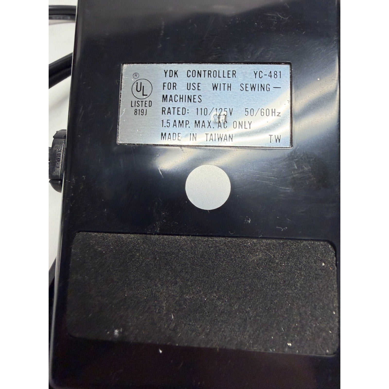 Vintage YDK Electronic YC-418E for Elan Sewing Machine Foot Pedal