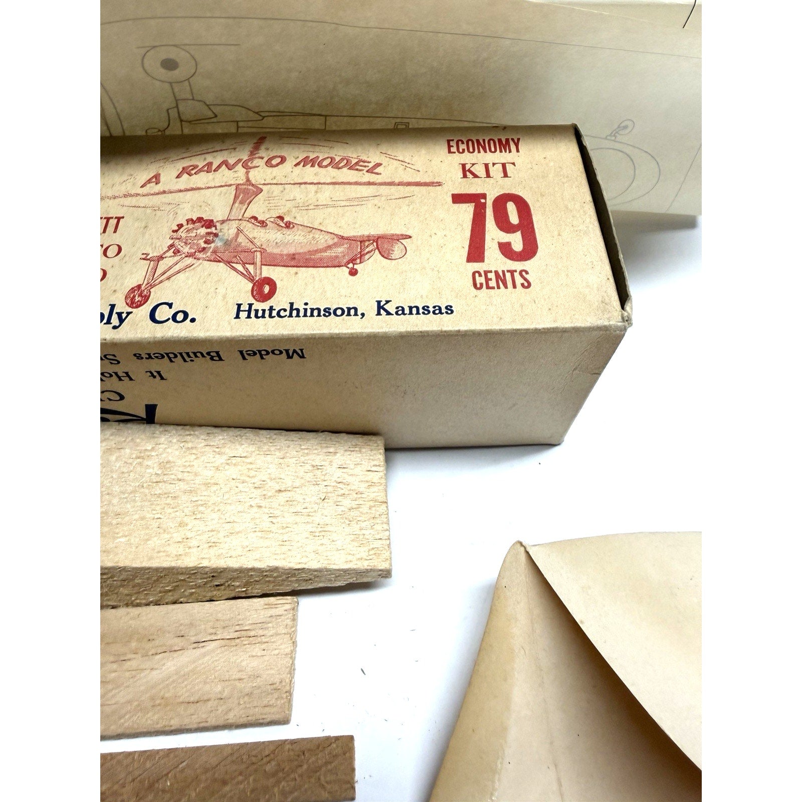 VINTAGE NOS 50s Ranco Models Kellet Auto Giro Airplane Kit by Model Builders Sup