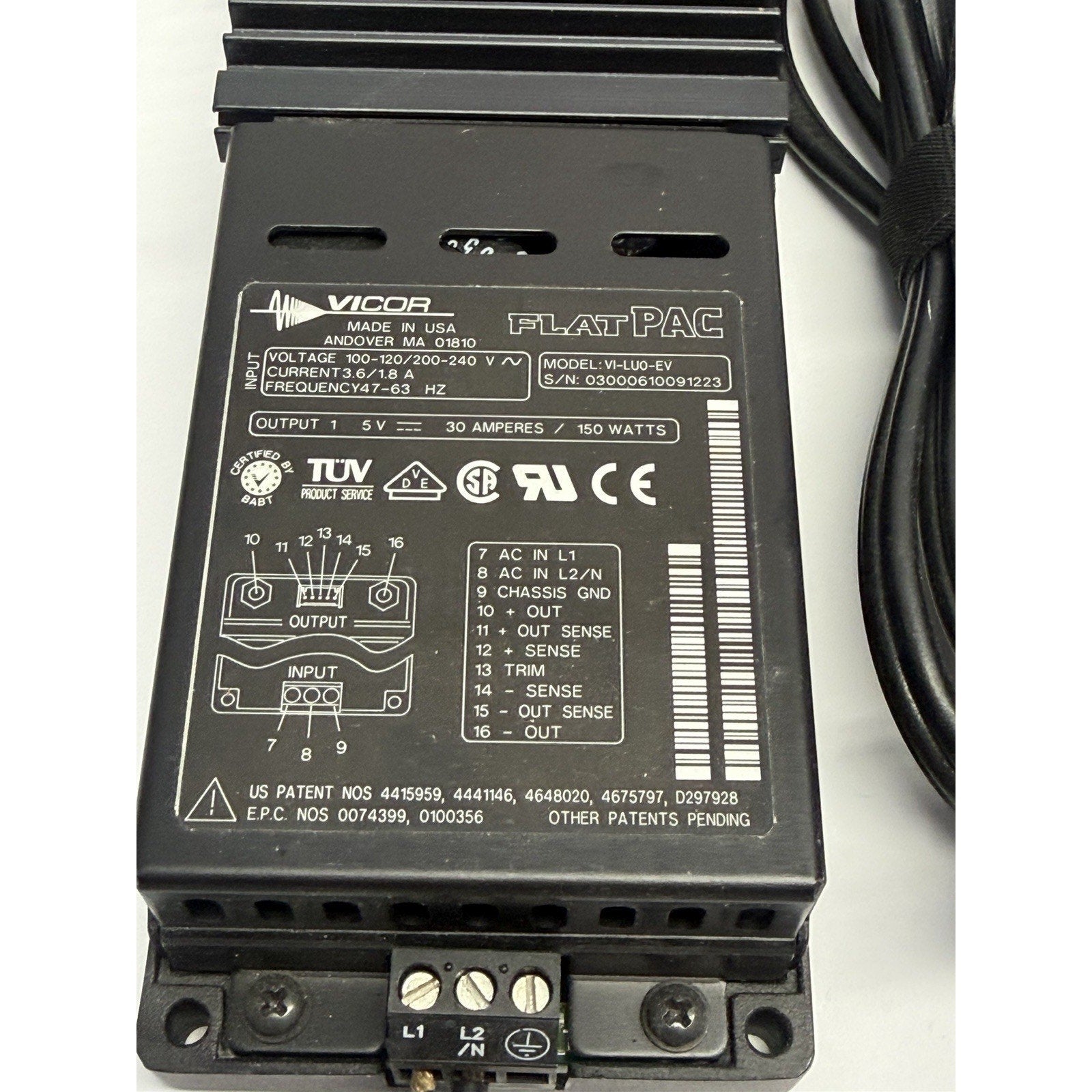 Vicor VI-LU0-EV FlatPac 5V DC 30A Output Power Supply