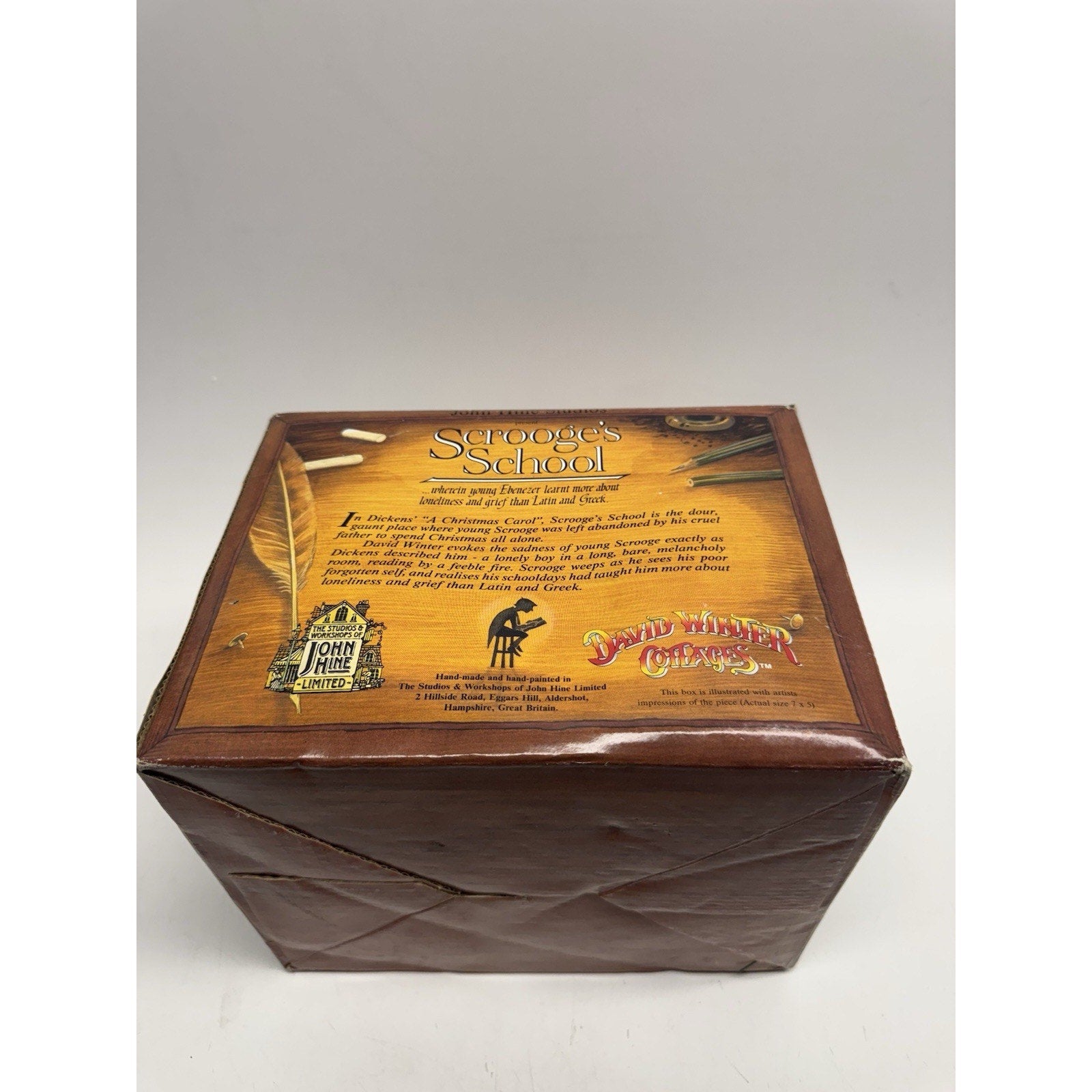 VINTAGE 1992 David Winter Cottages Scrooge's School John Hine Studios Christmas