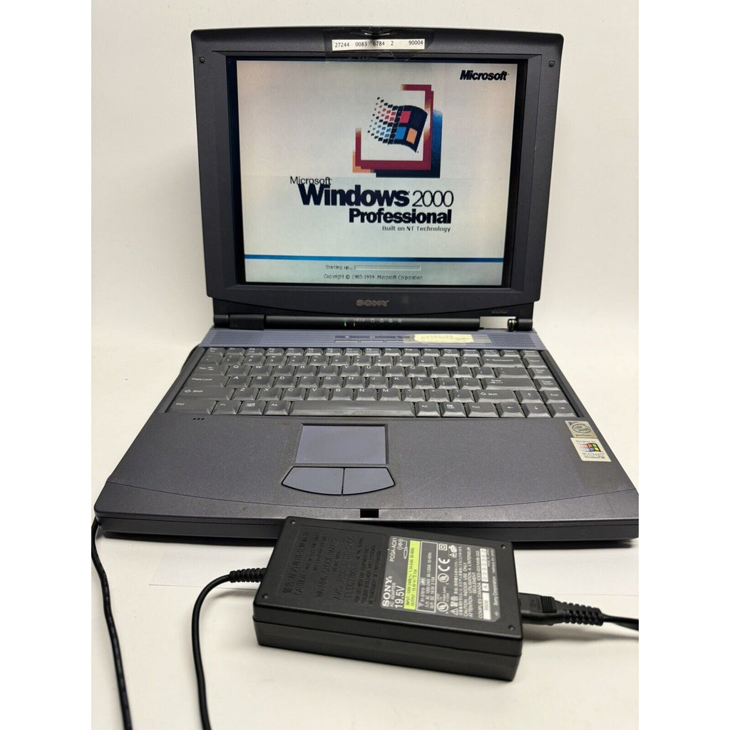 VINTAGE Sony VAIO PCG-F340 Laptop w/OEM Power Adapter For parts or repair.