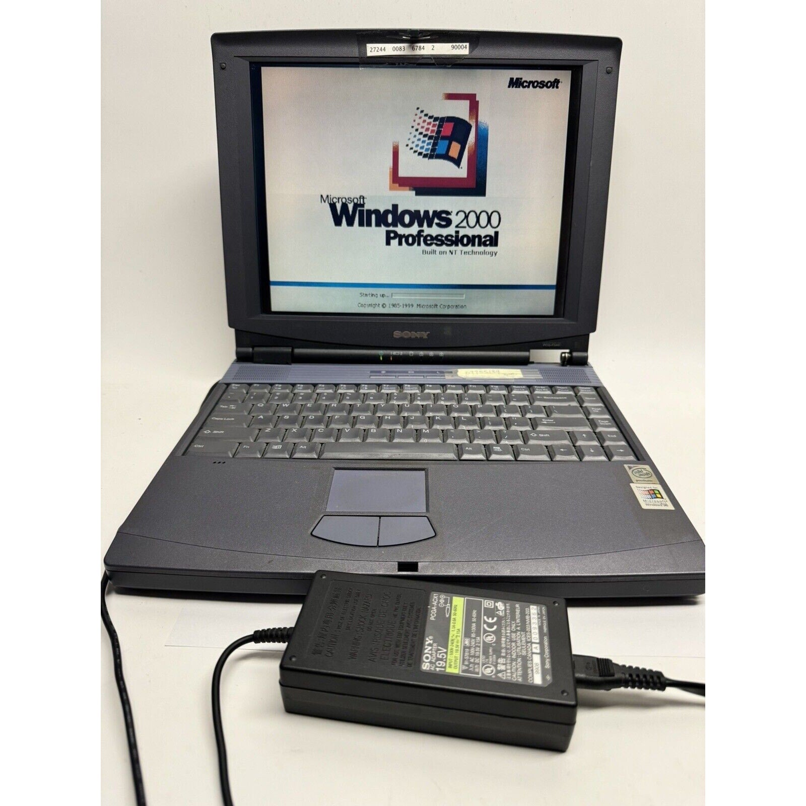 VINTAGE Sony VAIO PCG-F340 Laptop w/OEM Power Adapter For parts or repair.