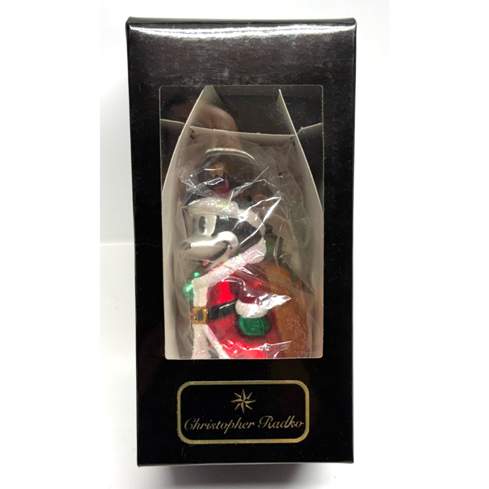 Vintage NEW SEALED Mickey Mouse Christmas Eve Ornament 1996